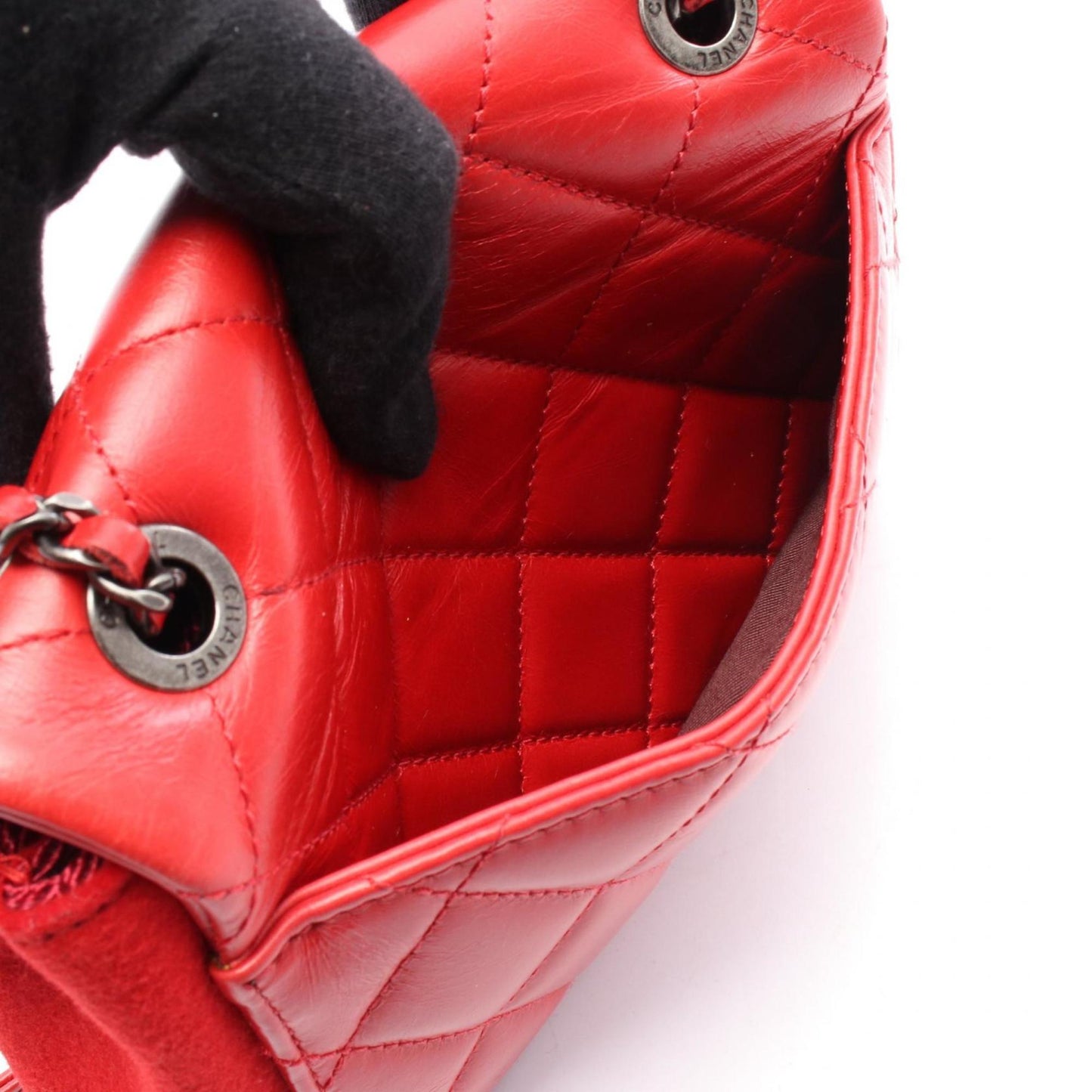 Chanel Matelasse Shoulder Bag Leather Felt