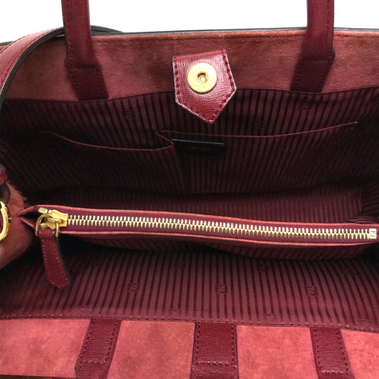 Fendi 8Bh250 Bag Hand Bag Shoulder Bag Hand Bag Dark Red