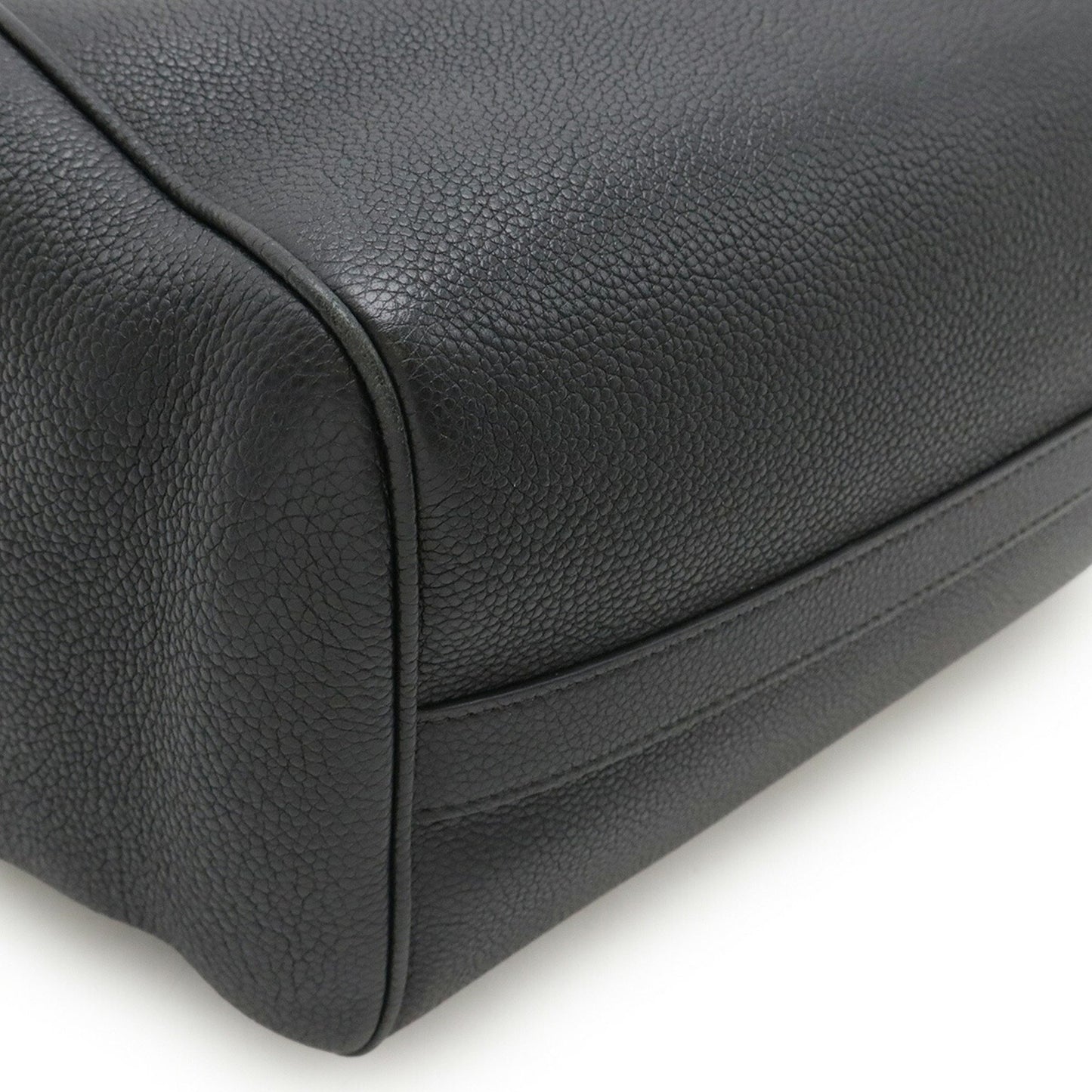 Celine Small Fold Cabas Tote Bag Shoulder Leather Black 194073