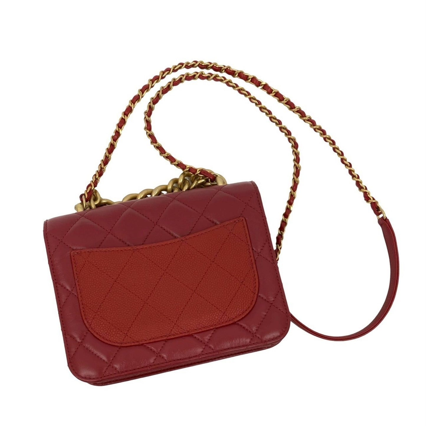 Chanel Small Flap Caviar And Calf Leather 2-Way Hand/Shoulder Bag