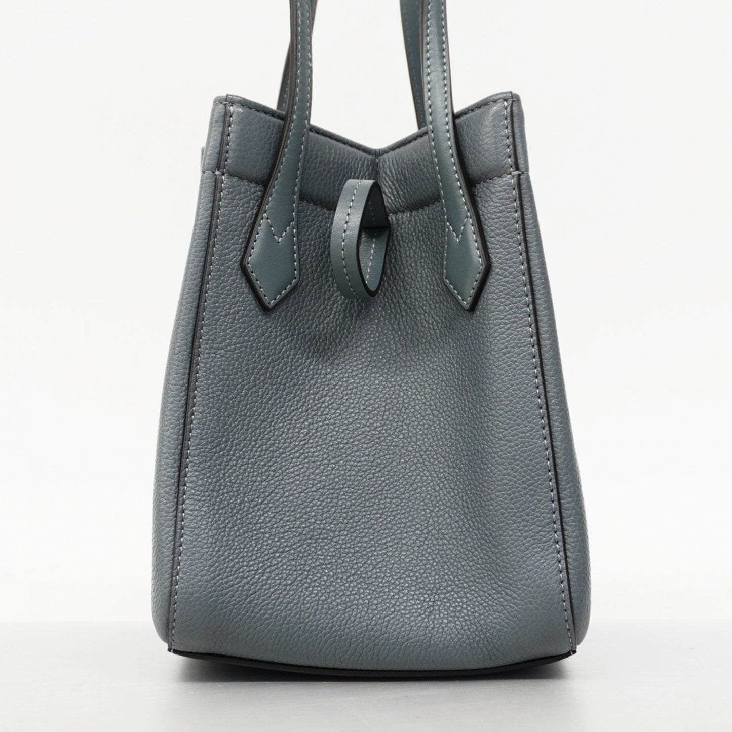 Fendi Origami Leather Shoulder Bag In Gray