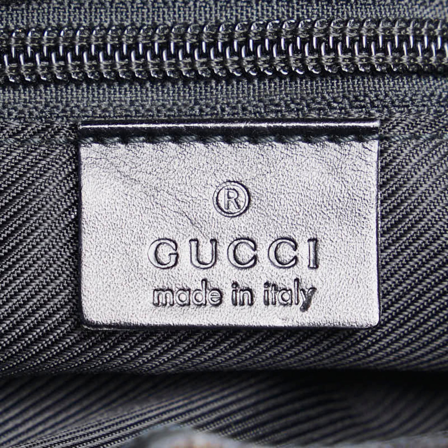 Gucci Gg Canvas Shoulder Bag 019 0343 200047 Navy Black Leather