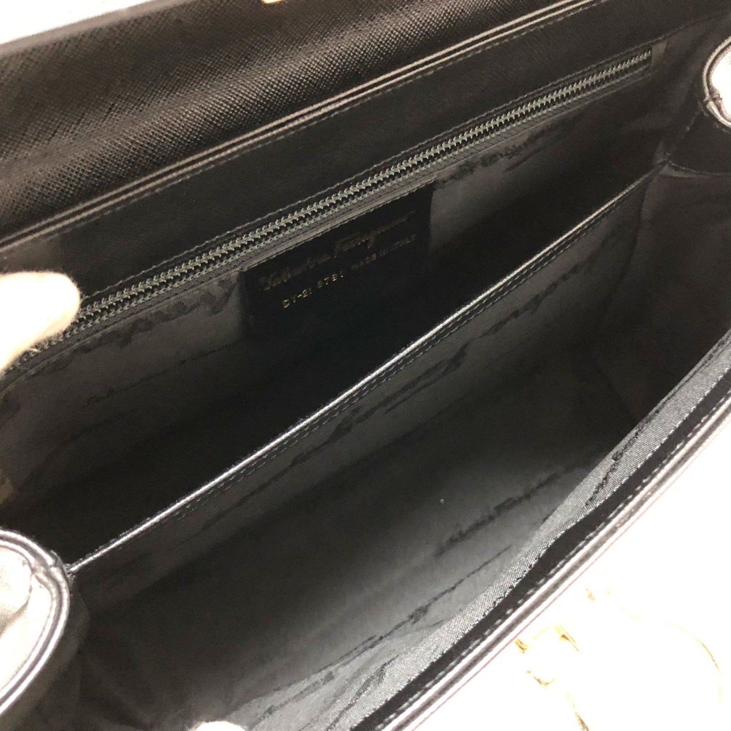 Salvatore Ferragamo Bag 2Way Hand Bag Black Goldhardware