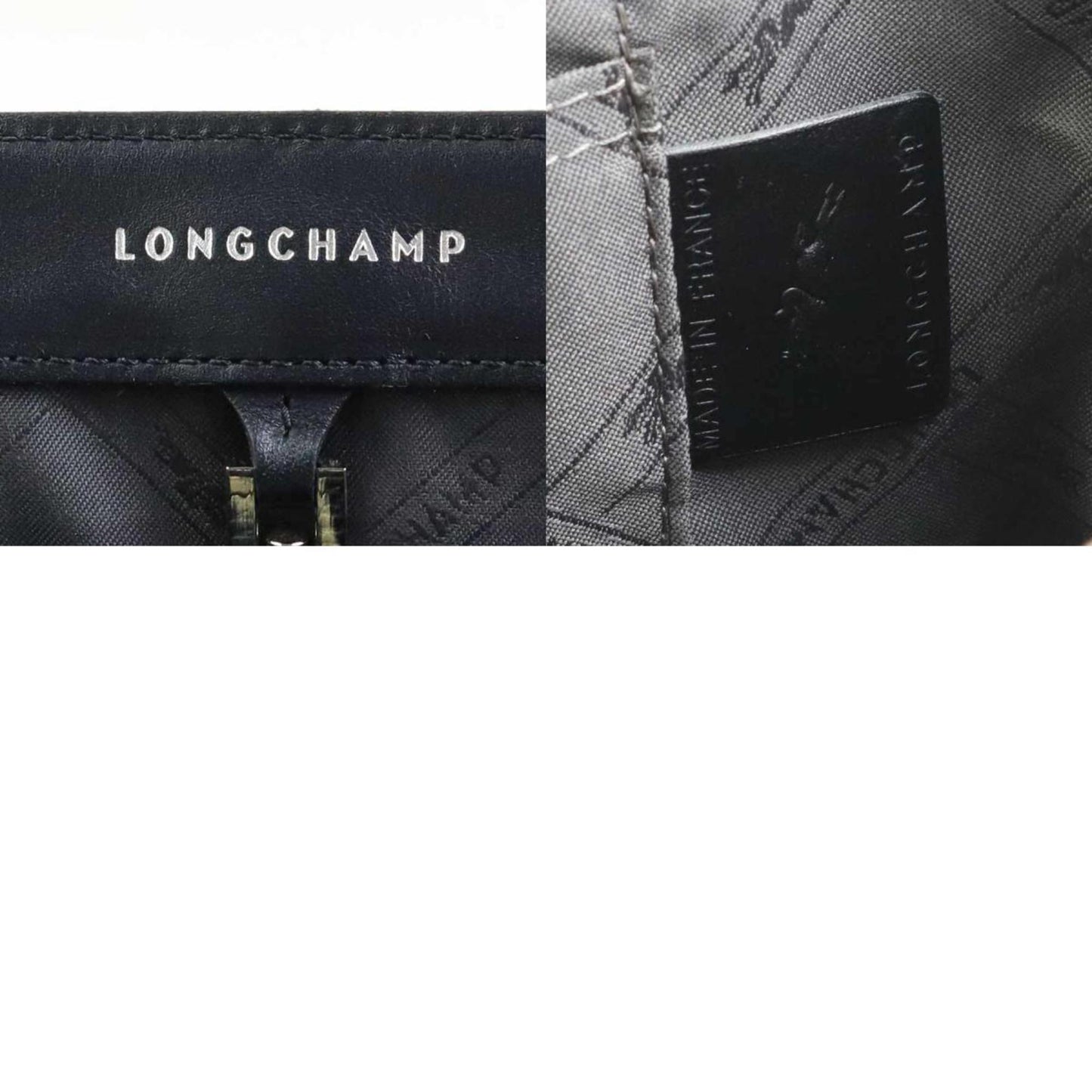 Longchamp Handbag Shoulder Bag Leather Black