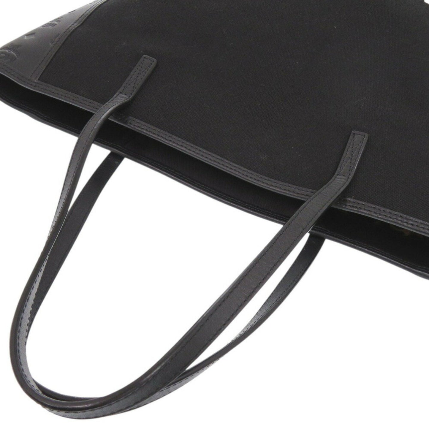 Mcm Phenomenon+Mcm Canvas/Leather Black Tote Bag 0382Mcm