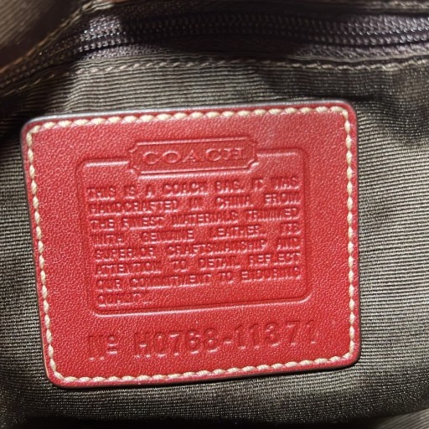 Coach Signature Leather Canvas Bag 11371 Red Brown Mikunigaoka Store Ithom9Aoxzog Rm0222T