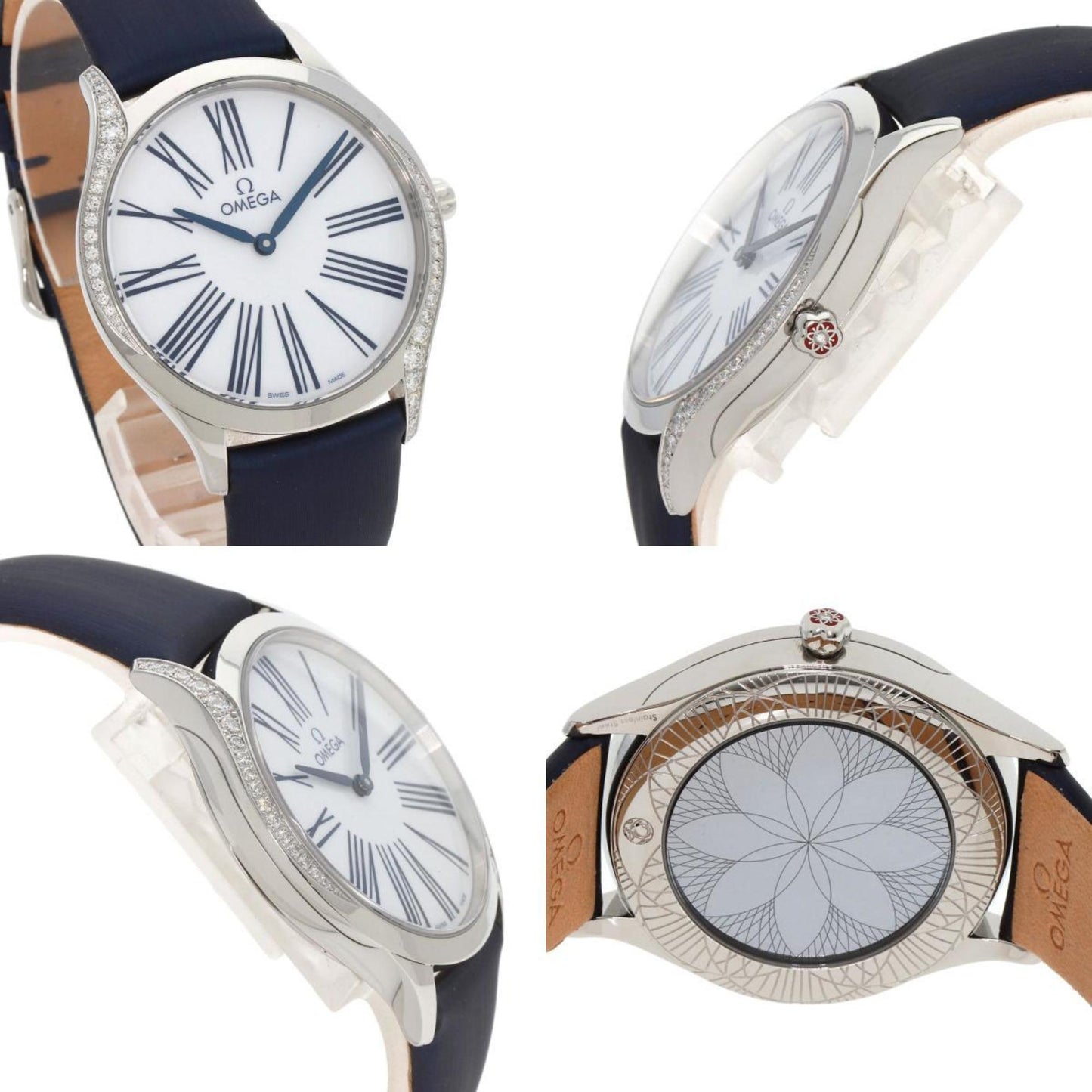 Omega 428.17.36.60.04.001 De Ville Tresor Watch Stainless Steel Satin X Leather