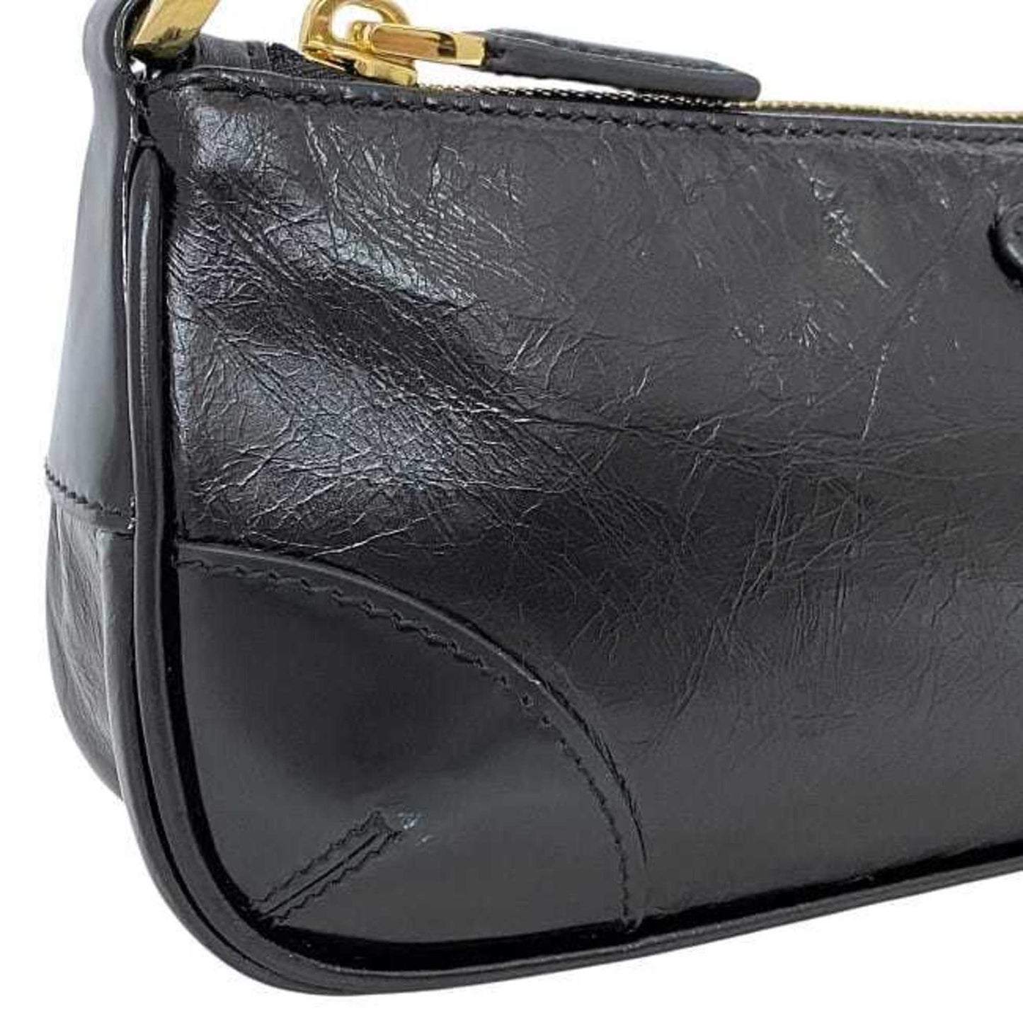 Prada Bag F-23942 Black Nero Re-Edition2002 1Bc201 Leather 31/D Prada Shoulder Plate