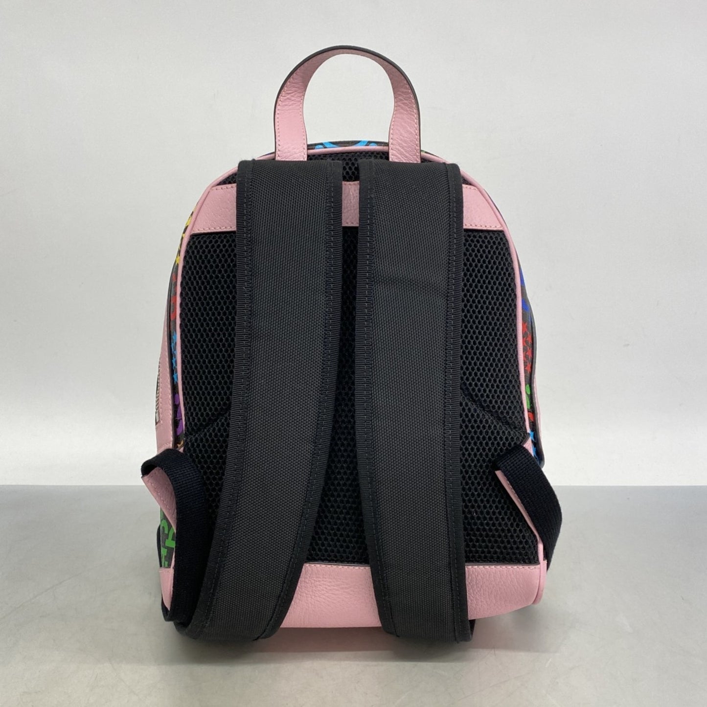 Gucci Gg Psychedelic Backpack 601296 Leather Pink Multicolor