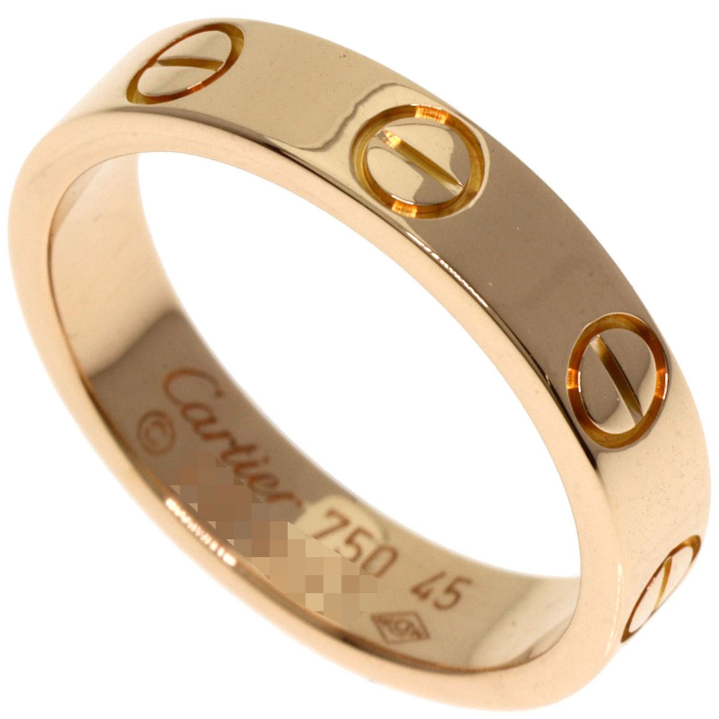 Cartier Mini Love Ring #45 18K Pink Gold