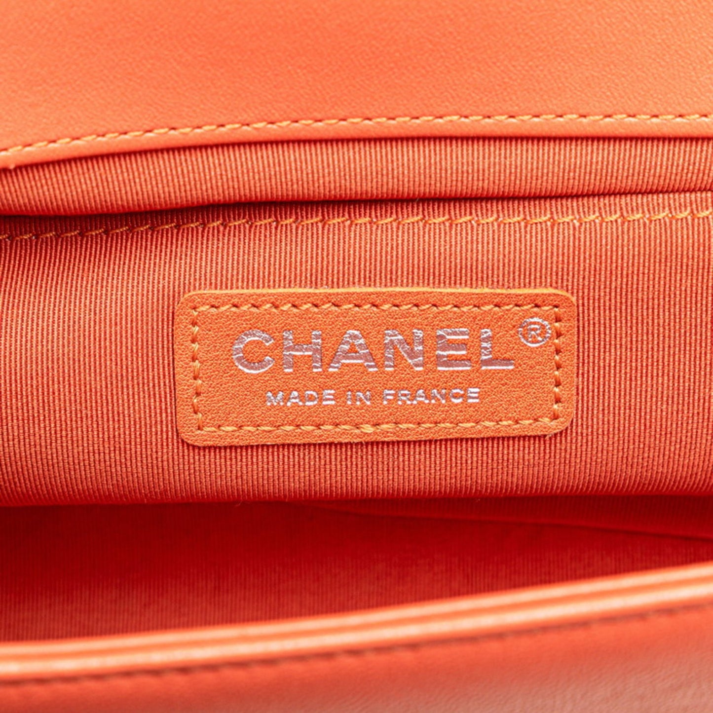 Chanel Coco Mark Boy 25 Shoulder Bag In Orange