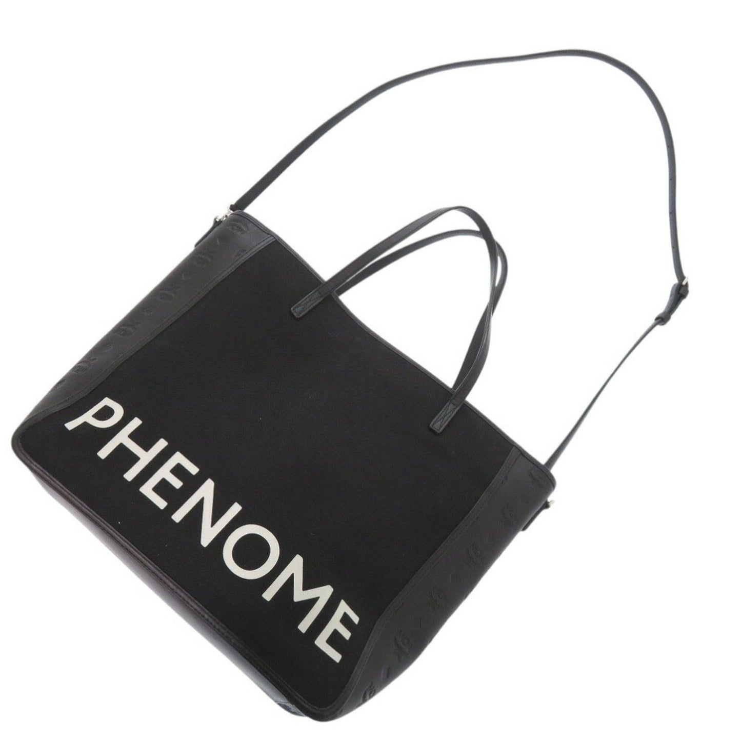 Mcm Phenomenon+Mcm Canvas/Leather Black Tote Bag 0382Mcm