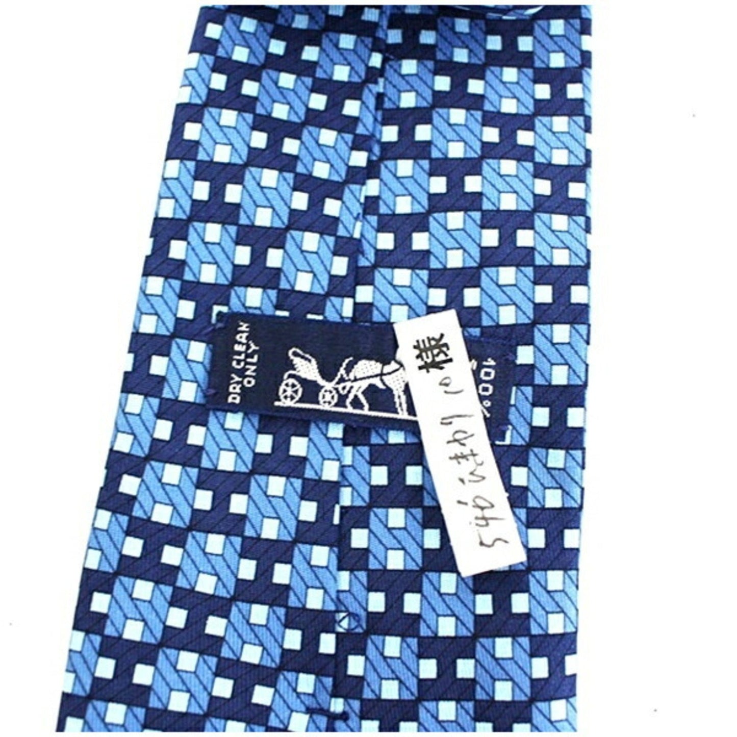 Hermes Silk Necktie Geometric Pattern H Hermes