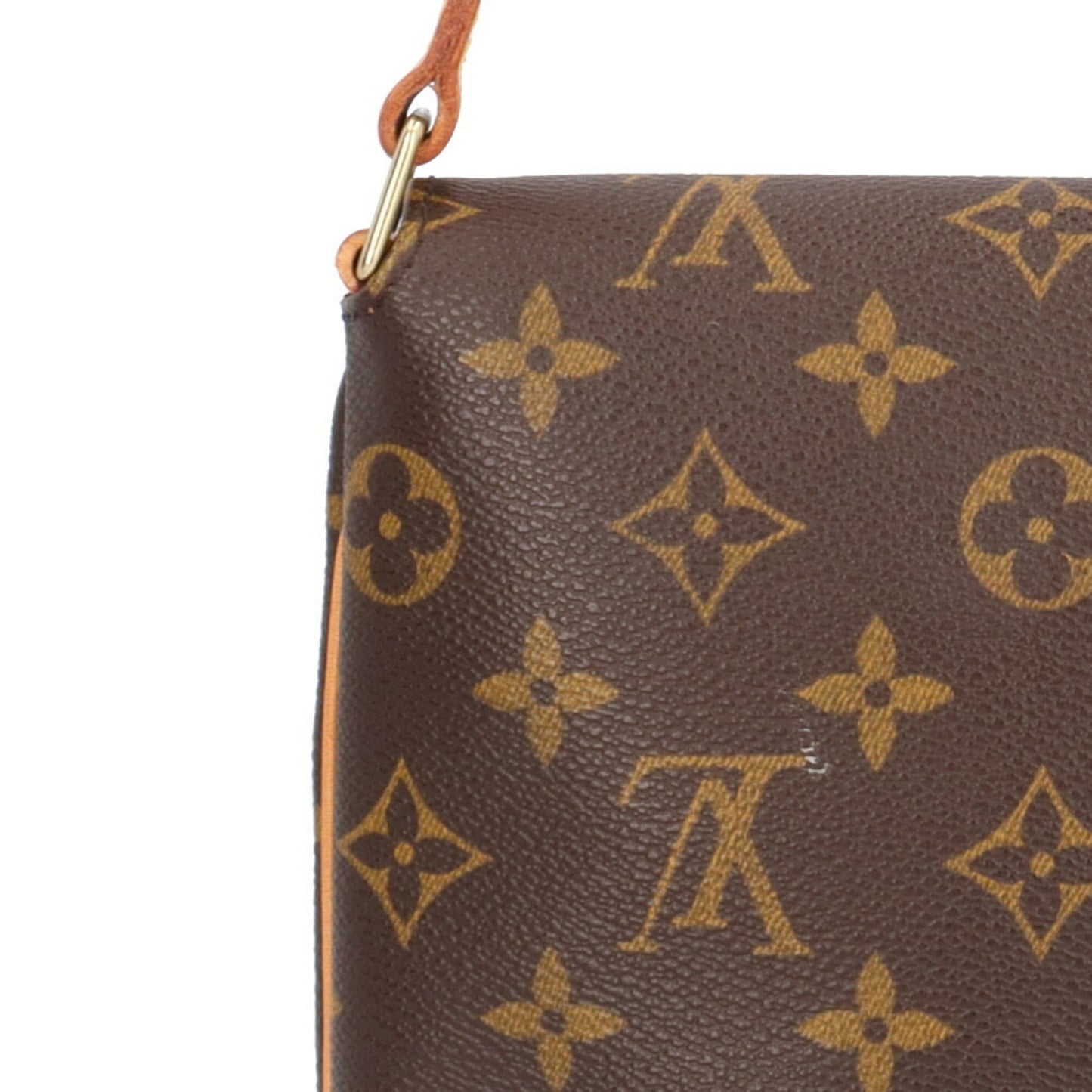 Louis Vuitton Musette Tango Short Monogram Shoulder Bag Canvas M51257 Brown