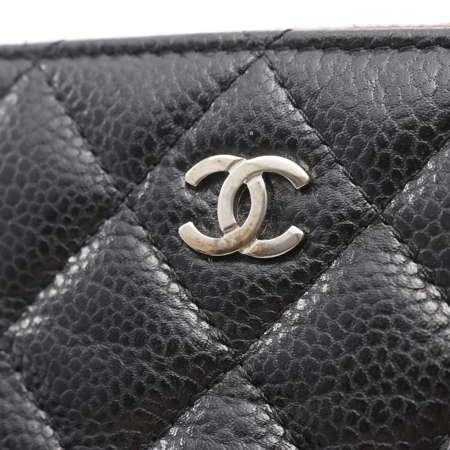 Chanel Matelasse Pouch Bag In Calfskin Leather