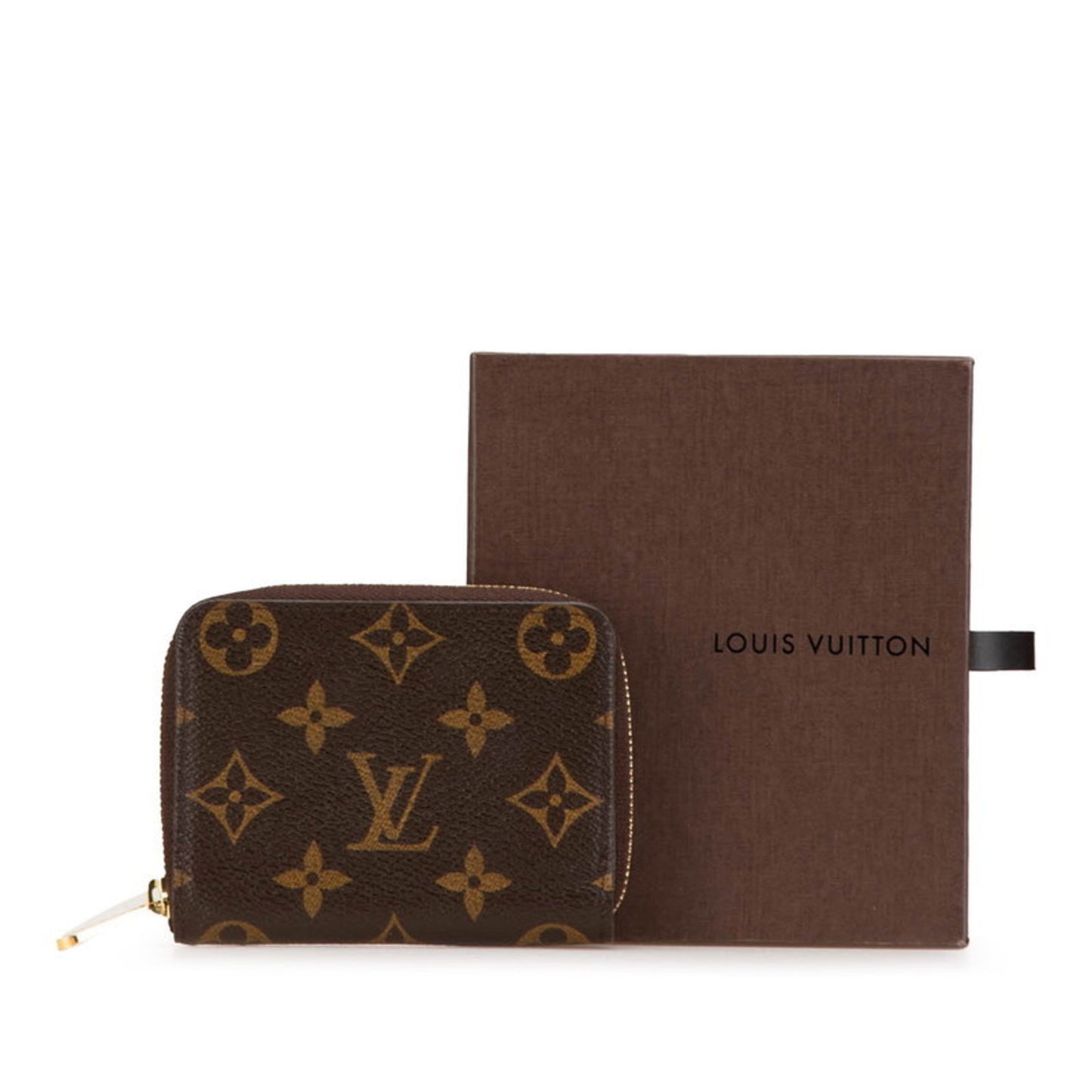 Louis Vuitton Monogram Zippy Coin Purse Case M60067 Brown Pvc Leather