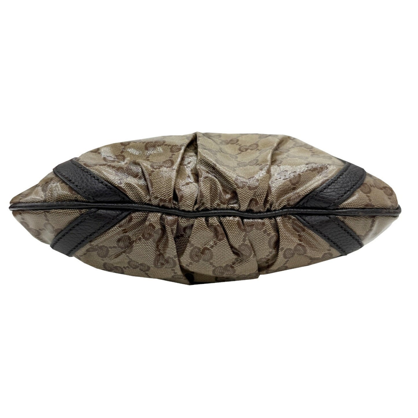 Gucci Abbey 265691 Gg Crystal Shoulder Bag In Coated Canvas And Leather