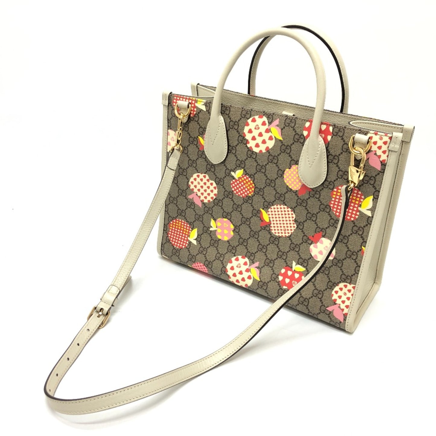 Gucci 659983 Gg 2Way Bag Hand Bag Beige Goldhardware