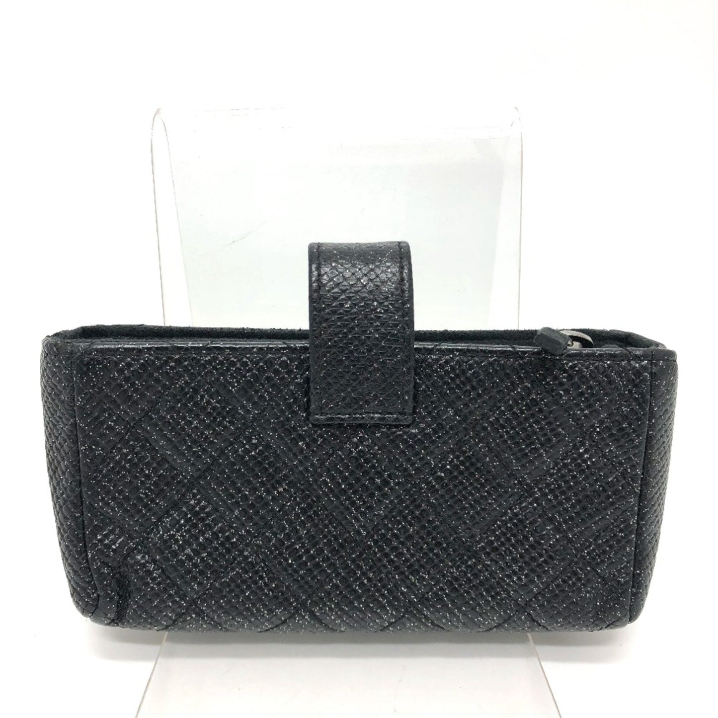 Chanel Cc Mark Coin Purse/Coin Compartment Pouch Black Silverhardware