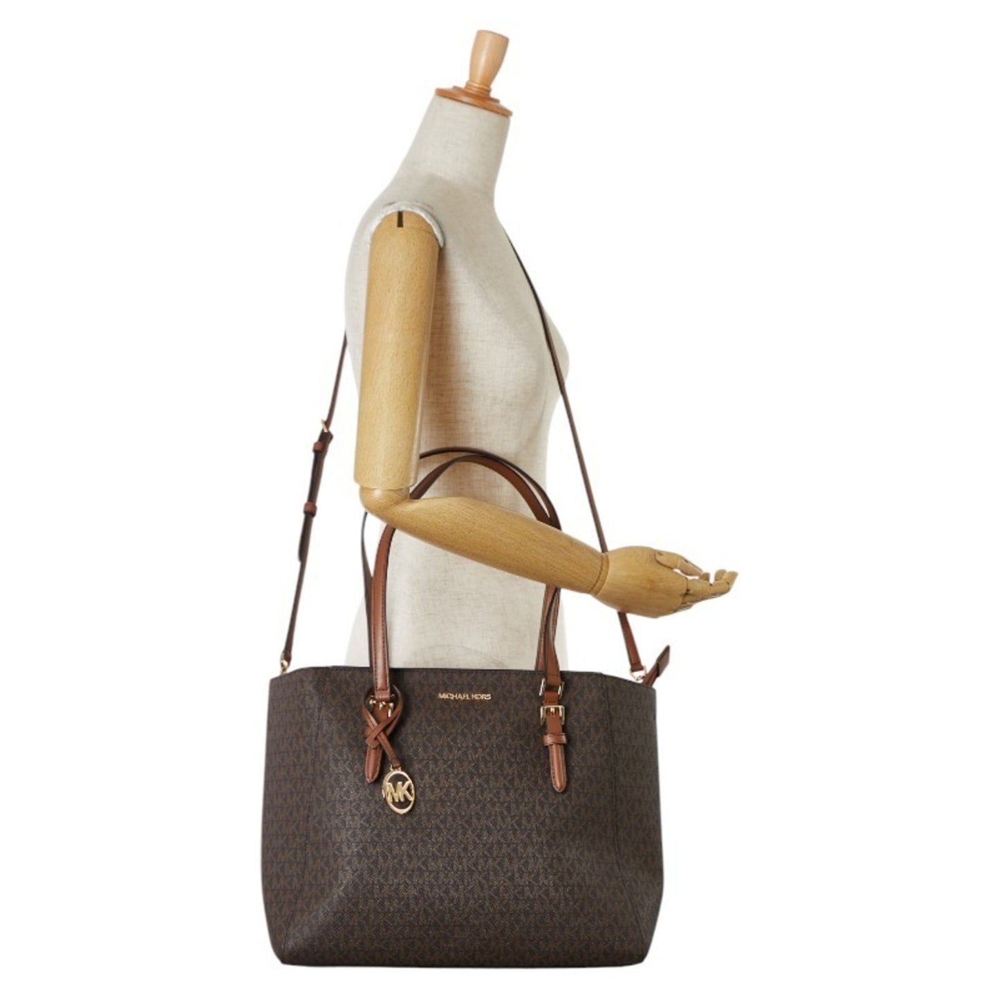 Michael Kors Signature Tote Bag Shoulder 35F3Gcft9T Brown Leather