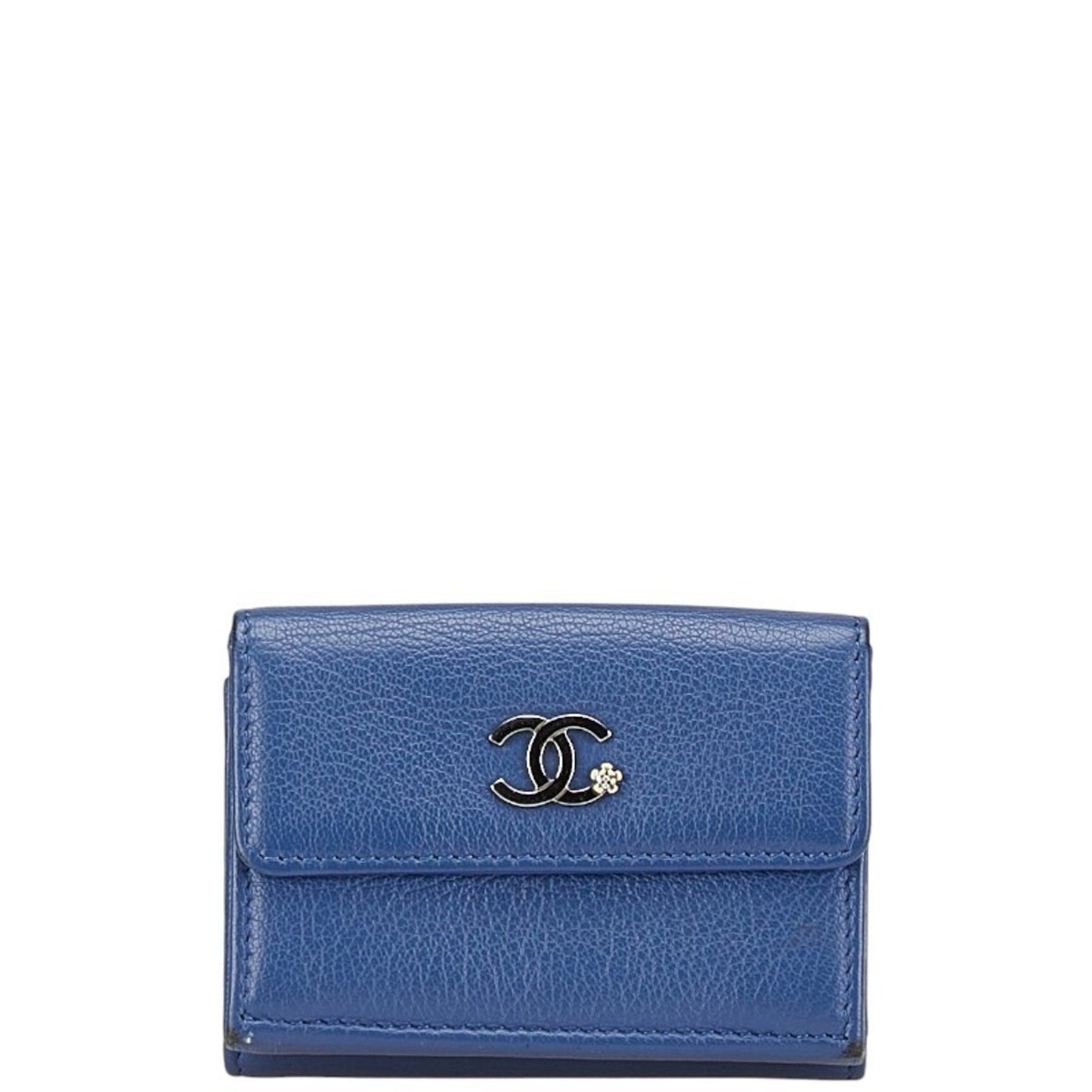 Chanel Coco Mark Lucky Flower Tri-Fold Wallet
