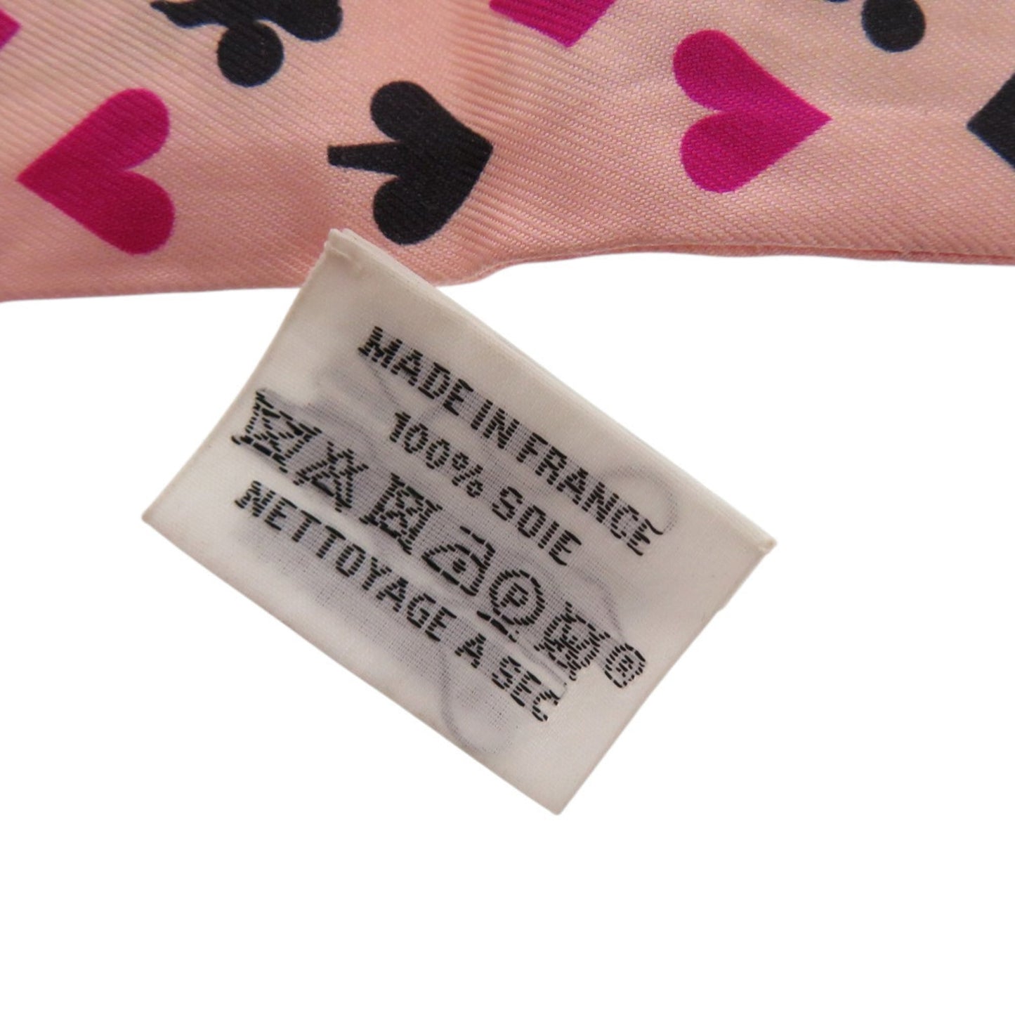 Herms Twilly Playing Cards Jeu De Cartes Silk Scarf Muffler In Rose Nacr