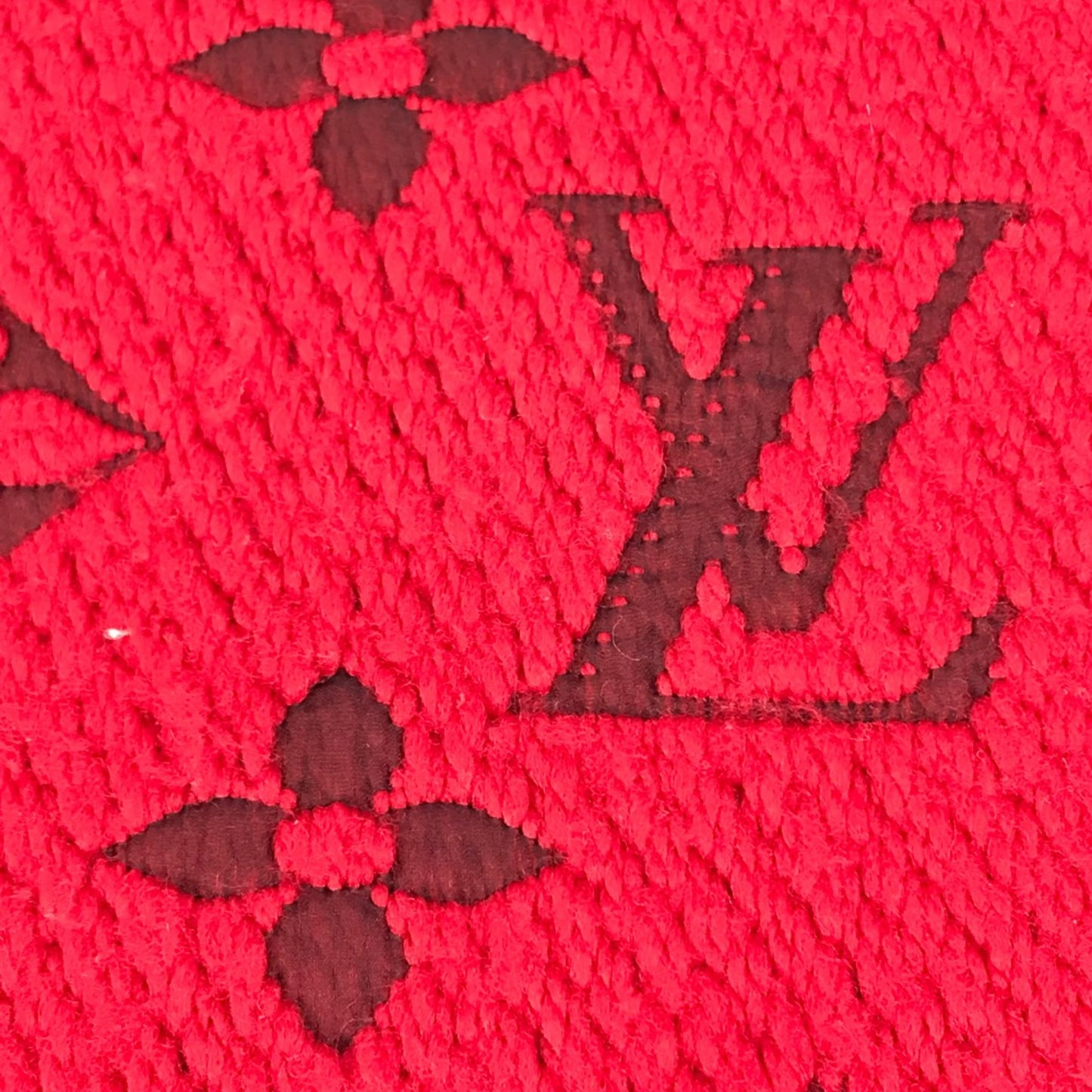 Louis Vuitton M72432 Fringe Scarf Red