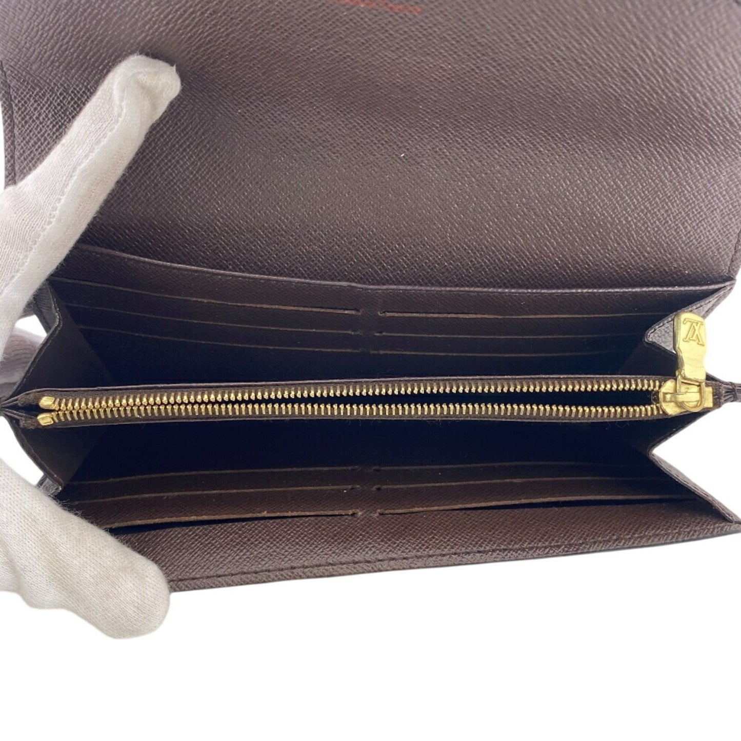 Louis Vuitton N63209 Portefeuille Sarah Damier Long Wallet Brown