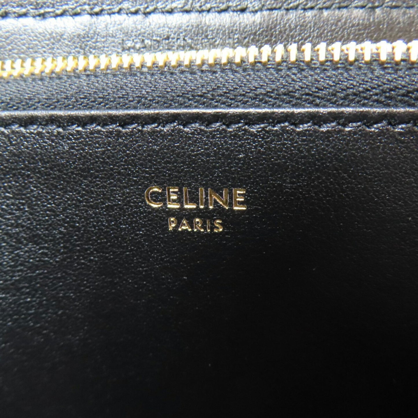 Celine Round Long Wallet Leather