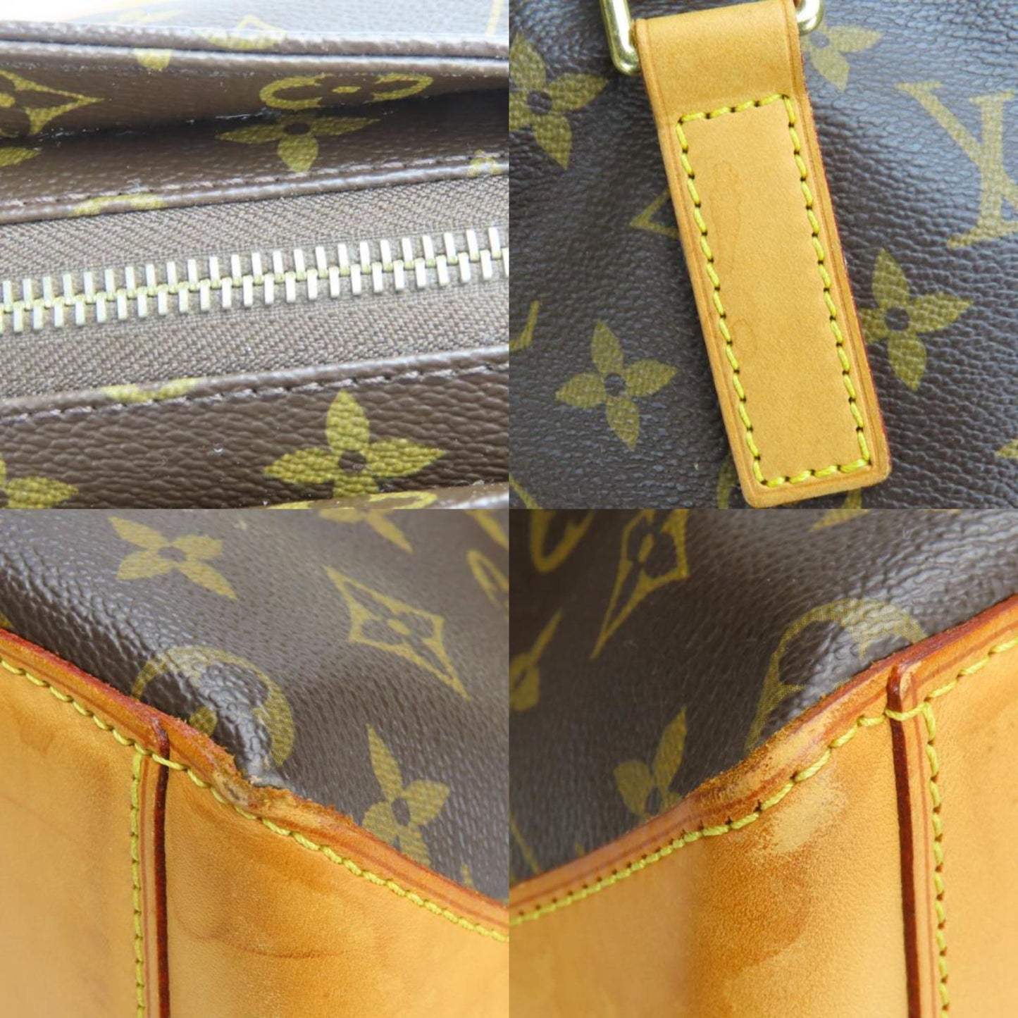 Louis Vuitton Tote Bag Cabas Maison M51151 Monogram Tanned Leather Brown