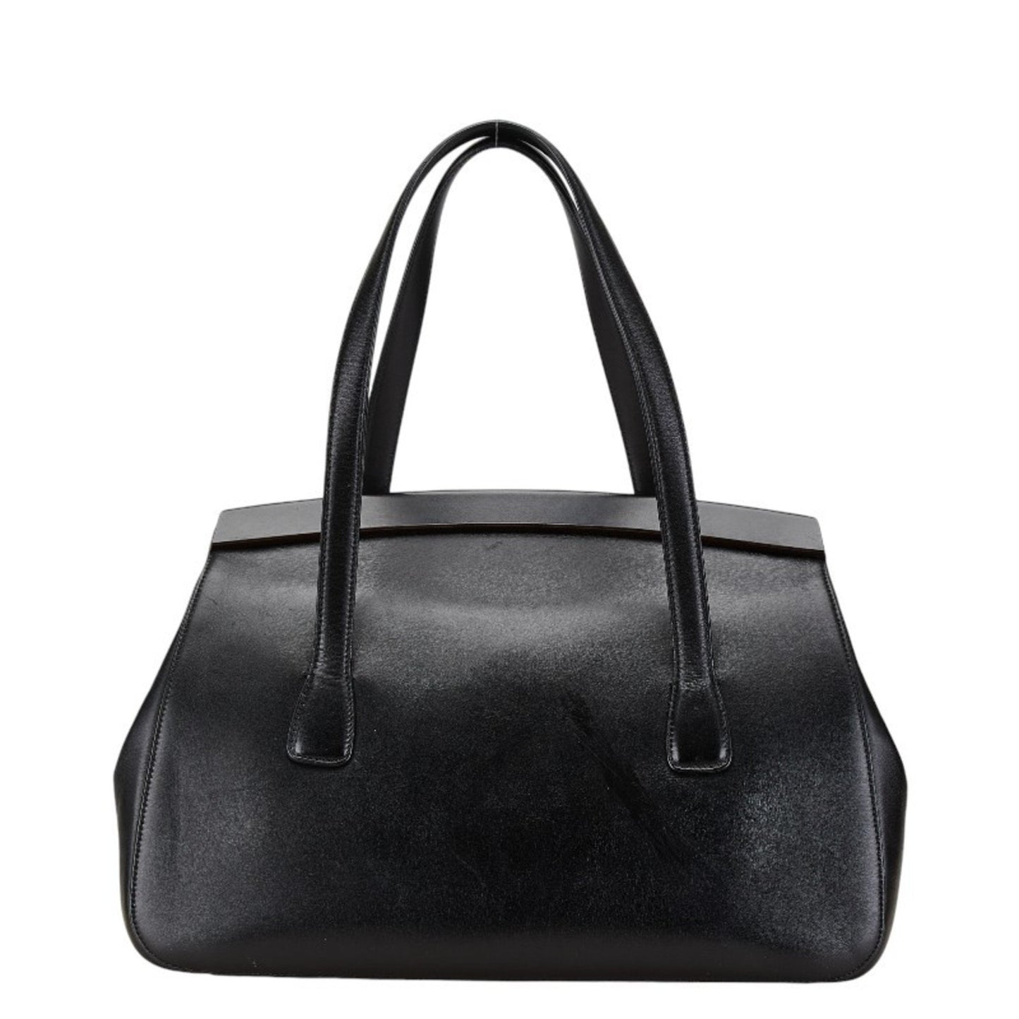 Salvatore Ferragamo Gancini Tote Bag Shoulder Black Leather