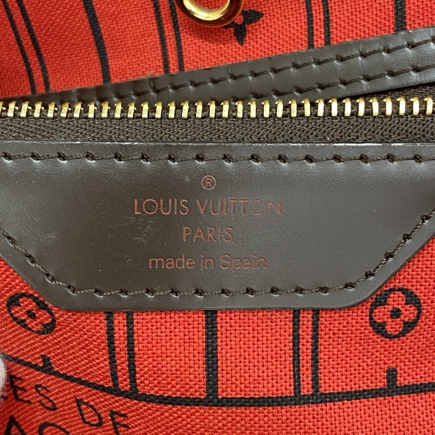 Louis Vuitton Damier Neverfull Mm Tote Bag N51105 Ebene
