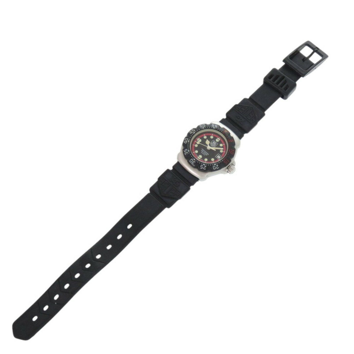Tag Heuer Formula 1 374.508 Stainless Steel Rubber Black Dial Quartz Wristwatch 1910