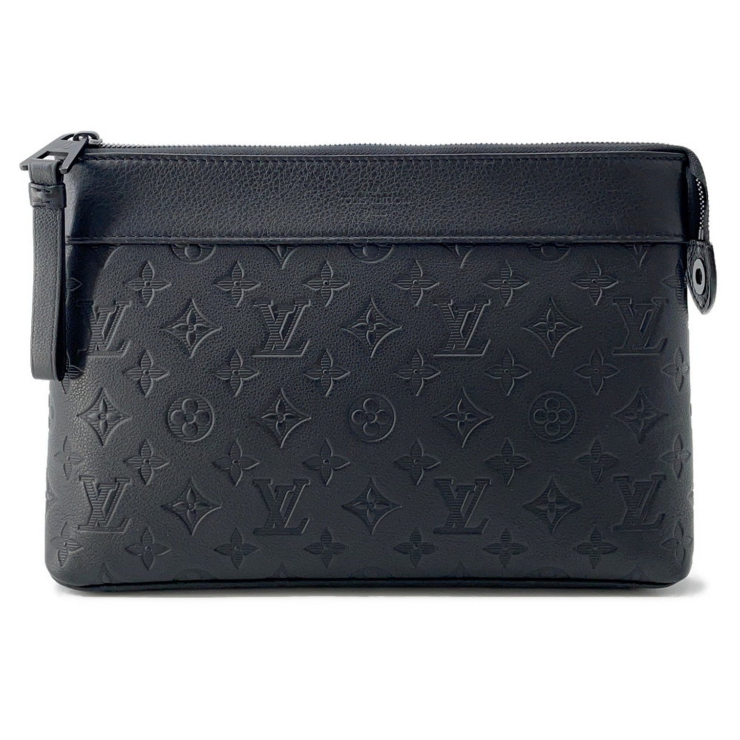 Louis Vuitton Clutch Bag Monogram Shadow Pochette Voyage Souple M82545 Louis Vuitton Black