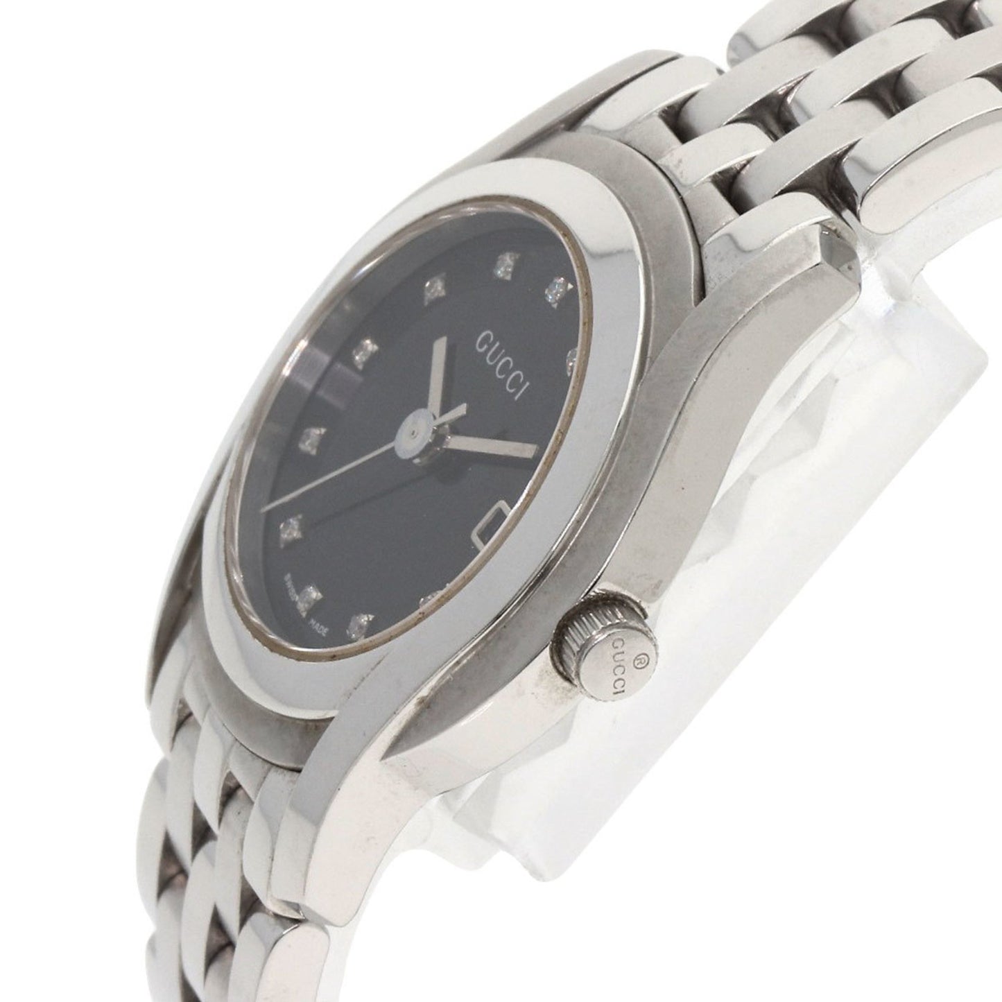 Gucci 5500L 11P Diamond Watch Stainless Steel Ss