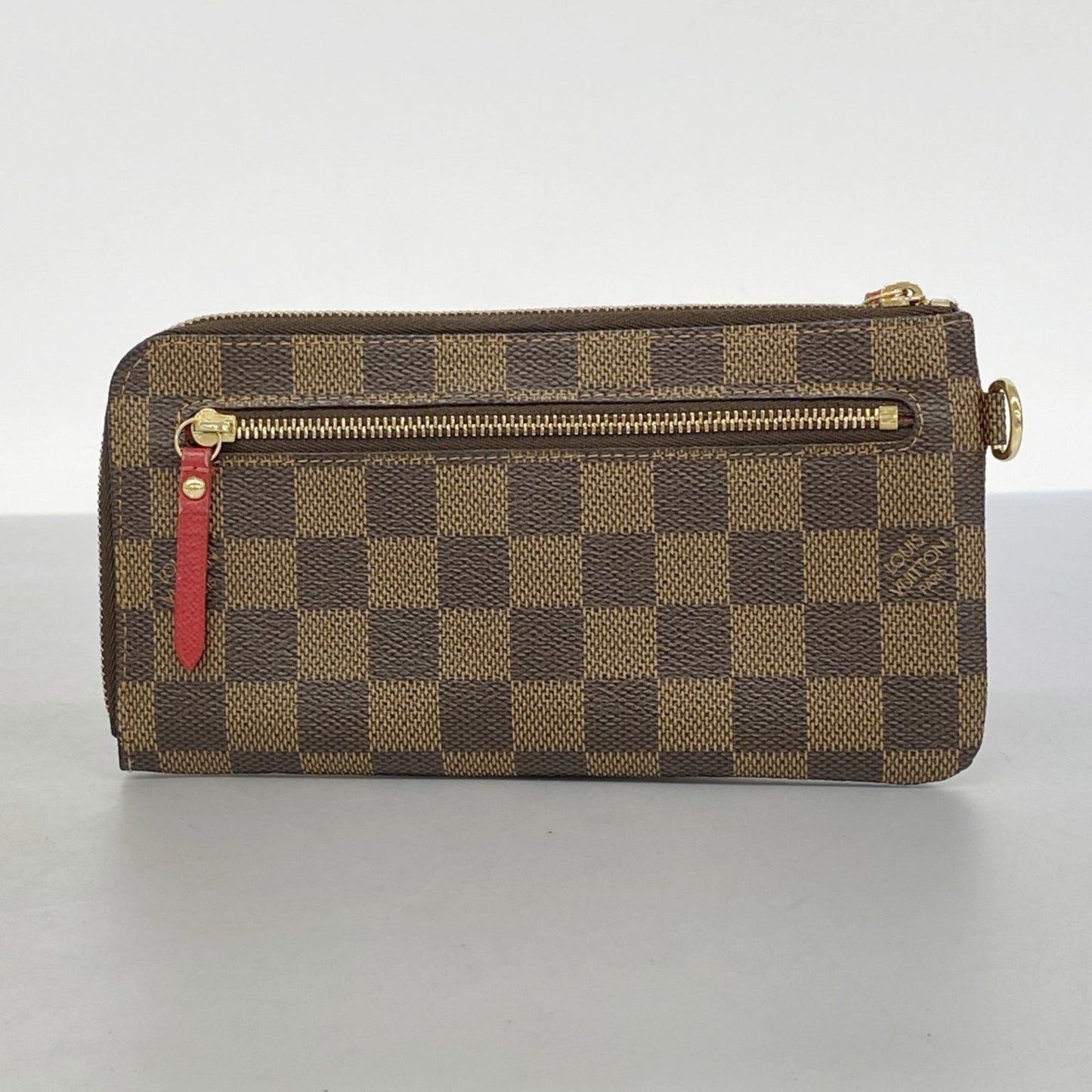 Louis Vuitton Damier T&B Complisse Portefeuille Long Wallet N61740 Red Ebene