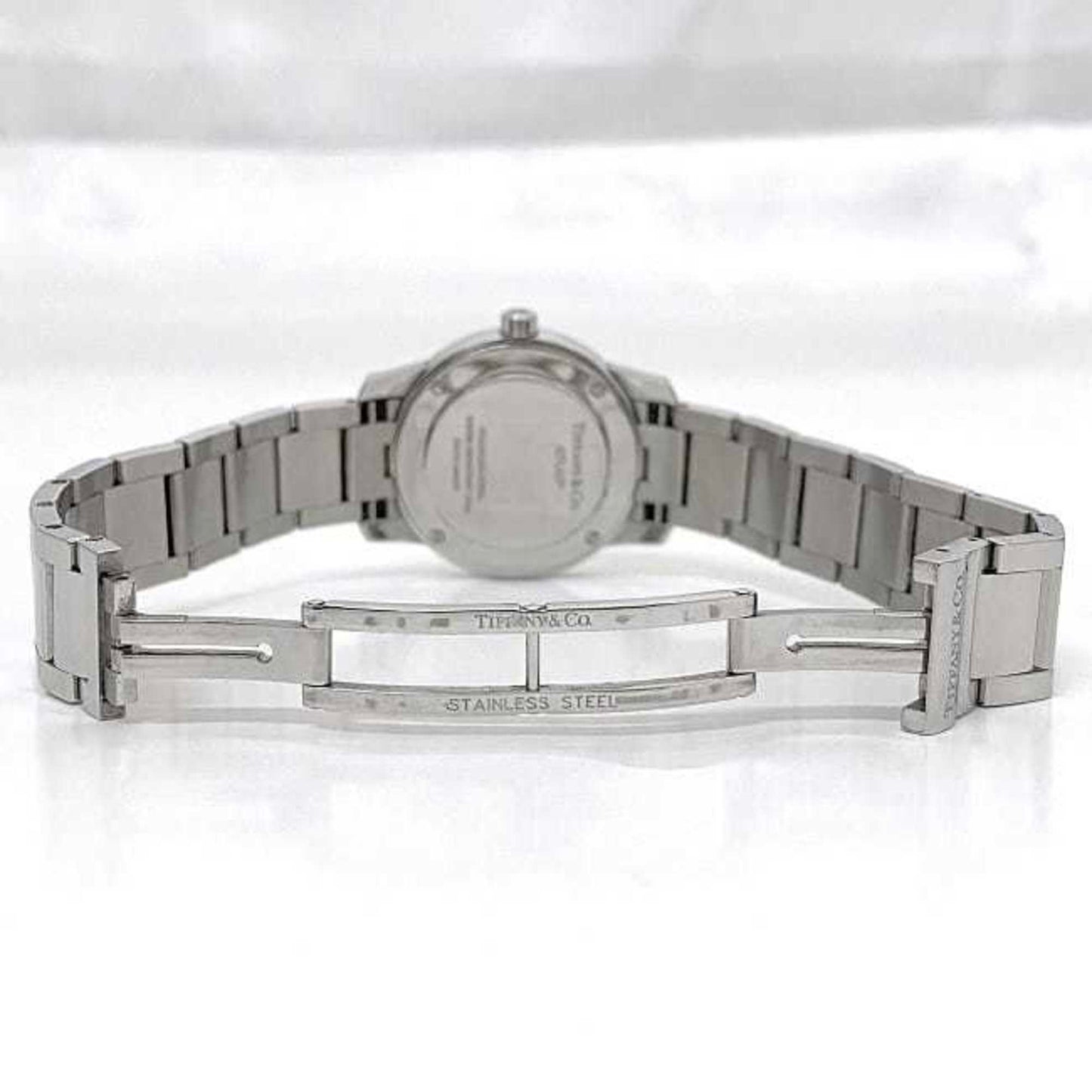 Tiffany Watch Atlas Dome Date White Silver 34875995 F-20644