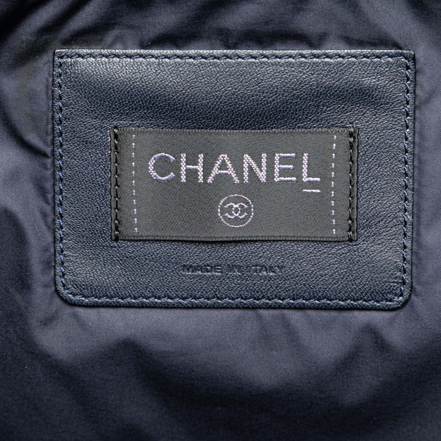 Chanel Doudone Coconneige Embossed Handbag Shoulder Bag Navy Pink Nylon Wool