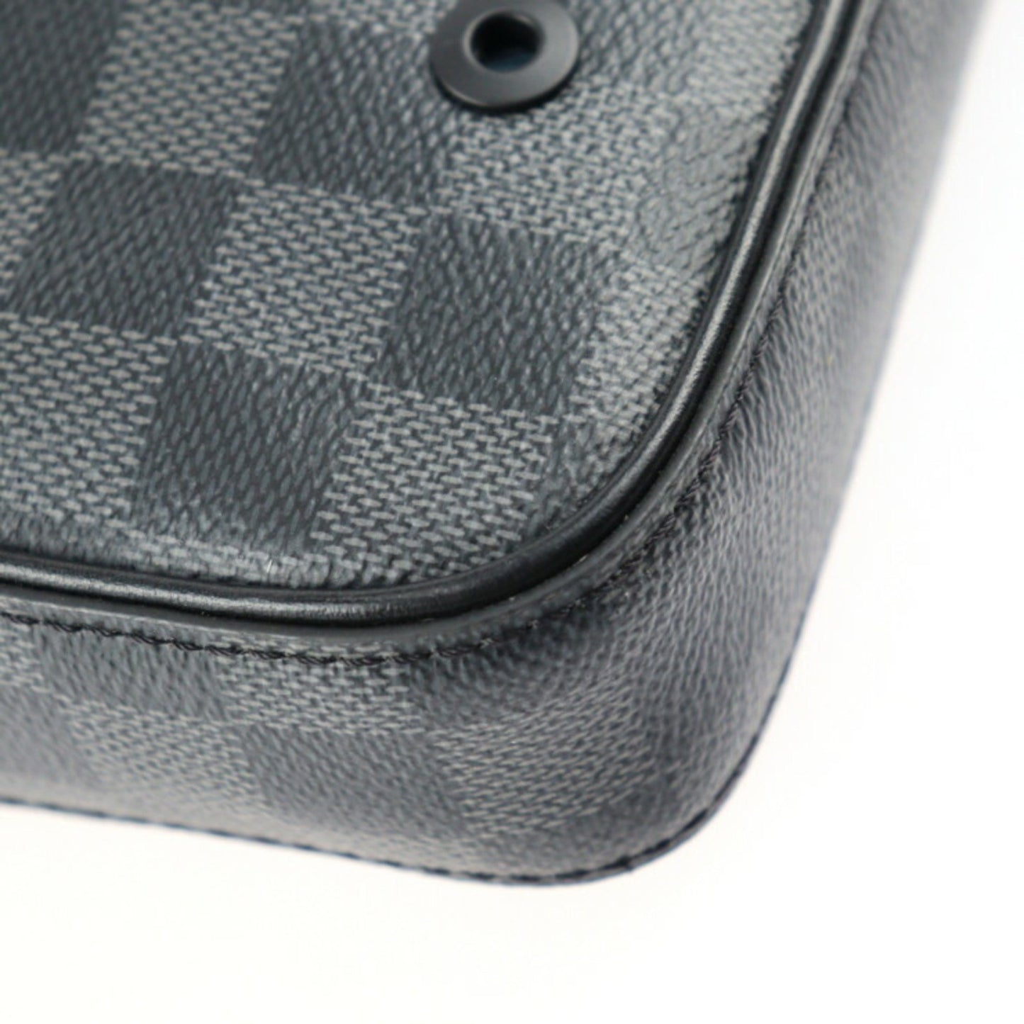 Louis Vuitton Louis Vuitton Alpha Messenger Shoulder Bag N40188 Damier Graphite Canvas Leather Black