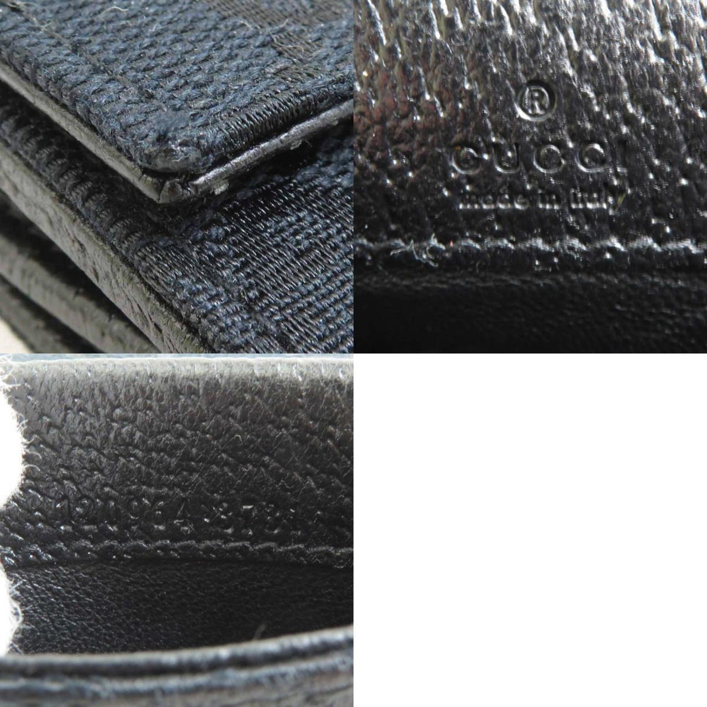 Gucci Wallet/Coin Case Gg Canvas Black