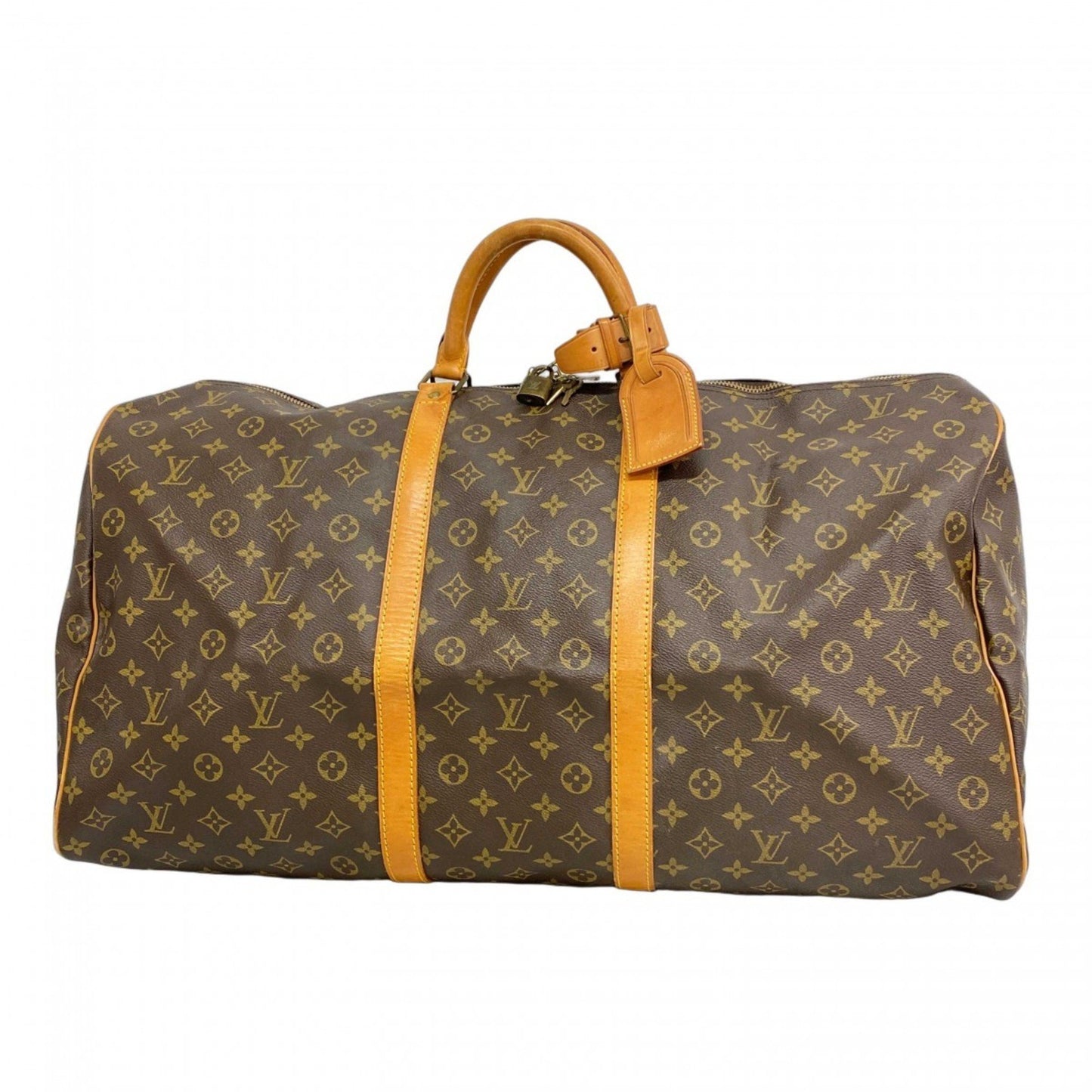 Louis Vuitton Monogram Keepall 60 Boston Bag M41422 Brown