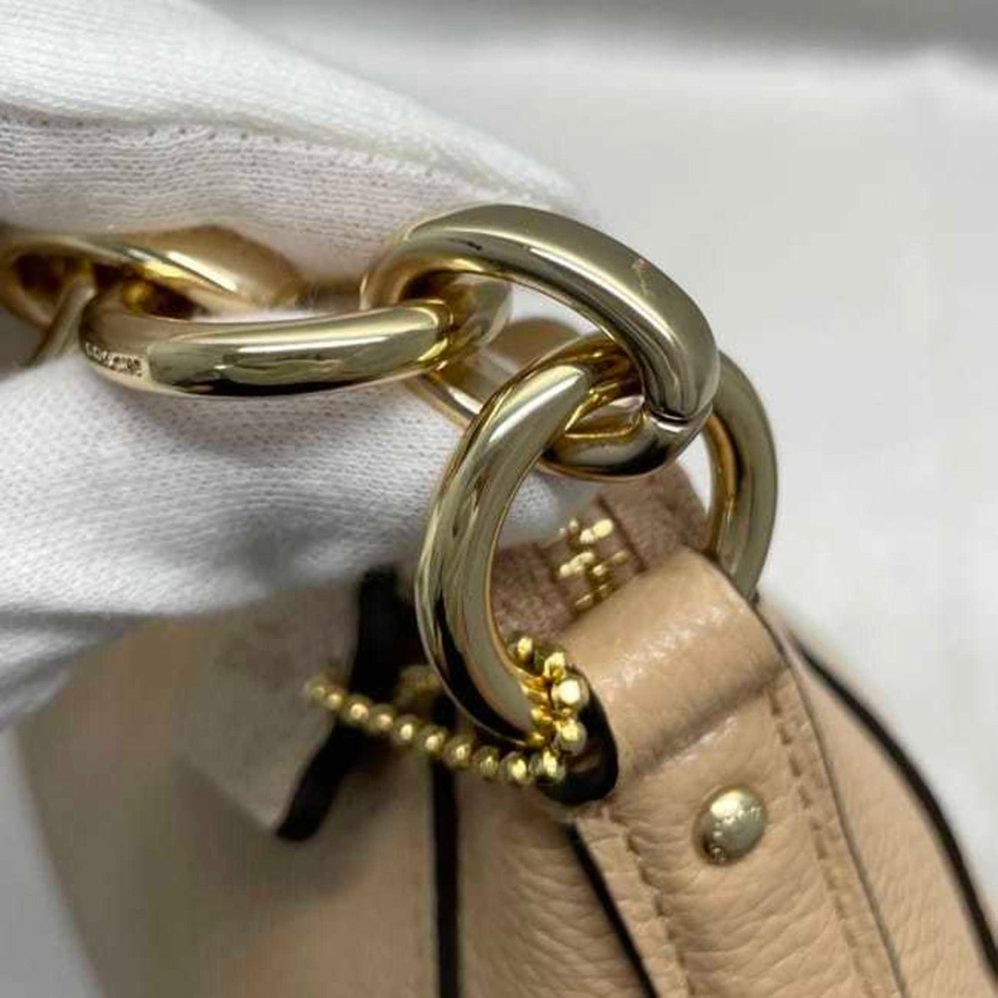 Coach 2-Way Bag Ec-23568 Beige 58036 Leather Crossbody For Women