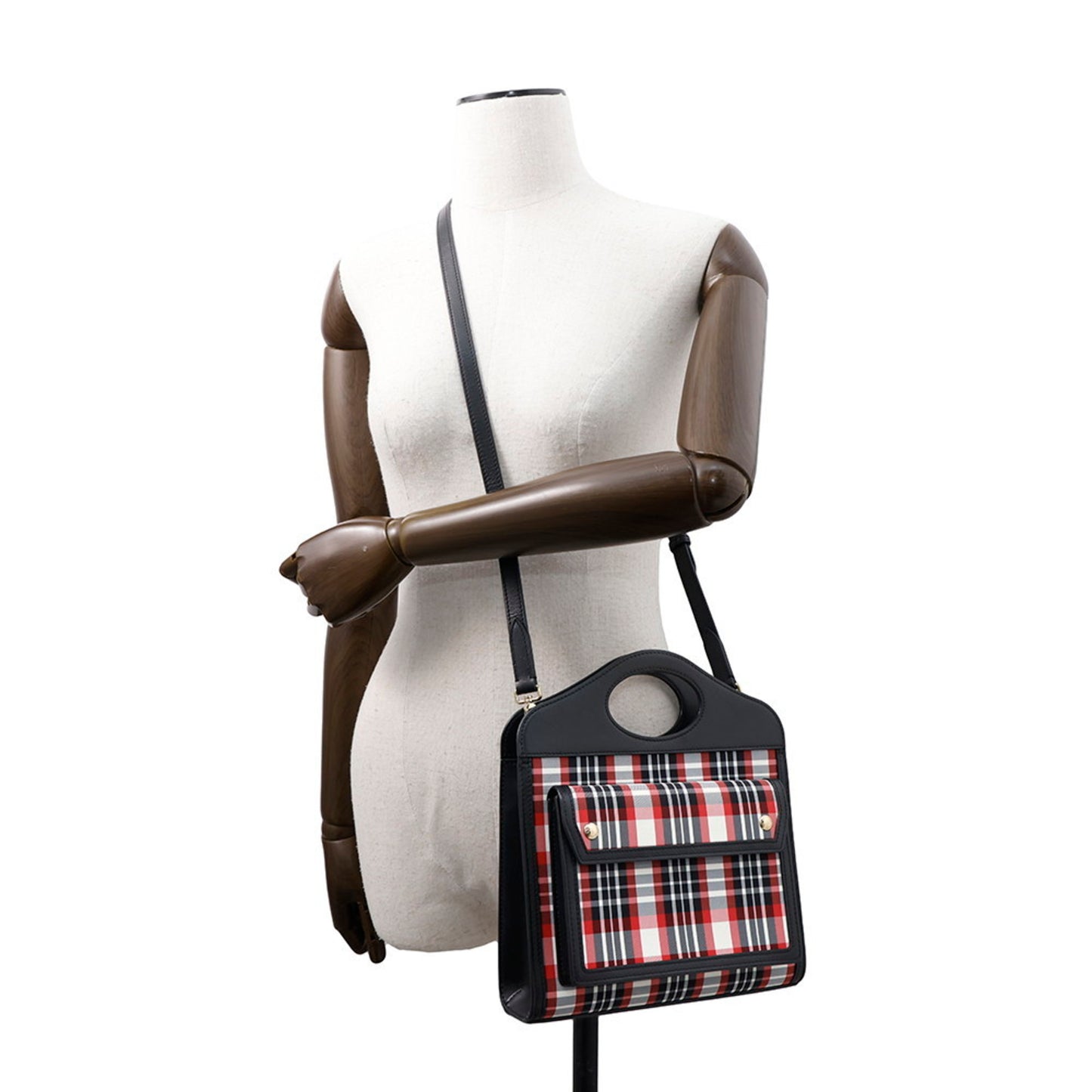 Burberry Handbag Pocket Bag Leather Nylon 8035841 Burberry 2Way Shoulder Black