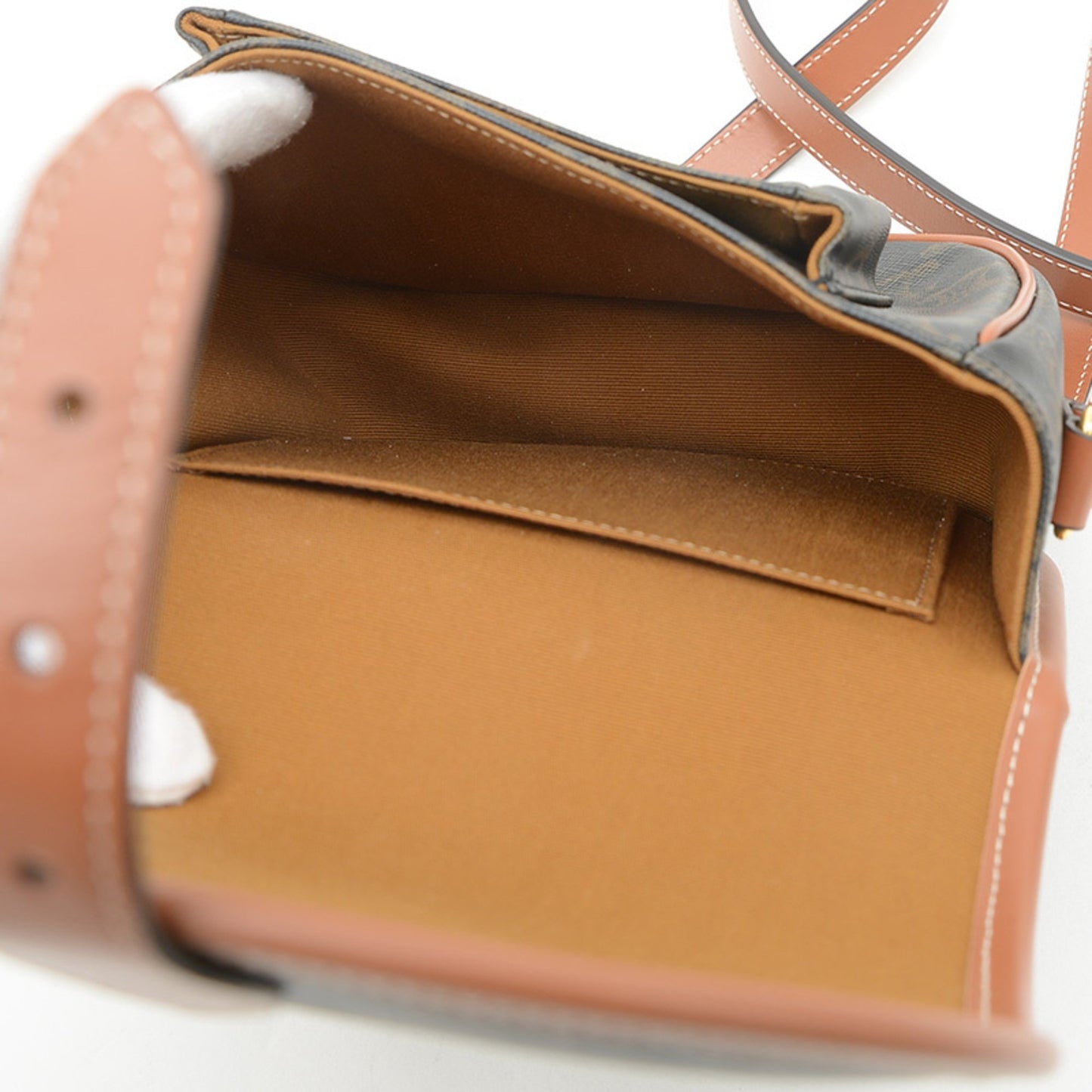 Celine Triomphe Medium Folco Shoulder Bag Canvas Tan 191502Bzj.04Lu Bp