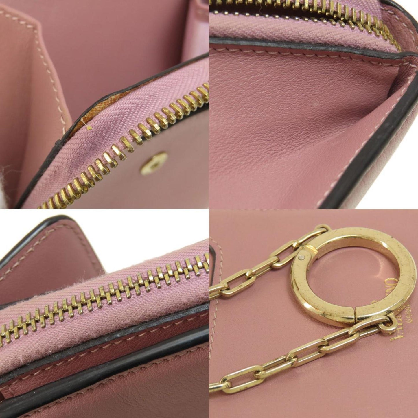 Valentino Garavani Studded Bi-Fold Wallet Leather