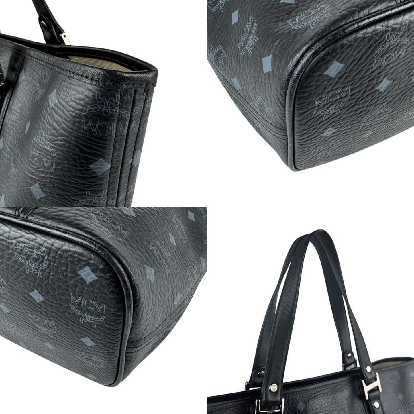 Mcm Shoulder Bag Leather Black