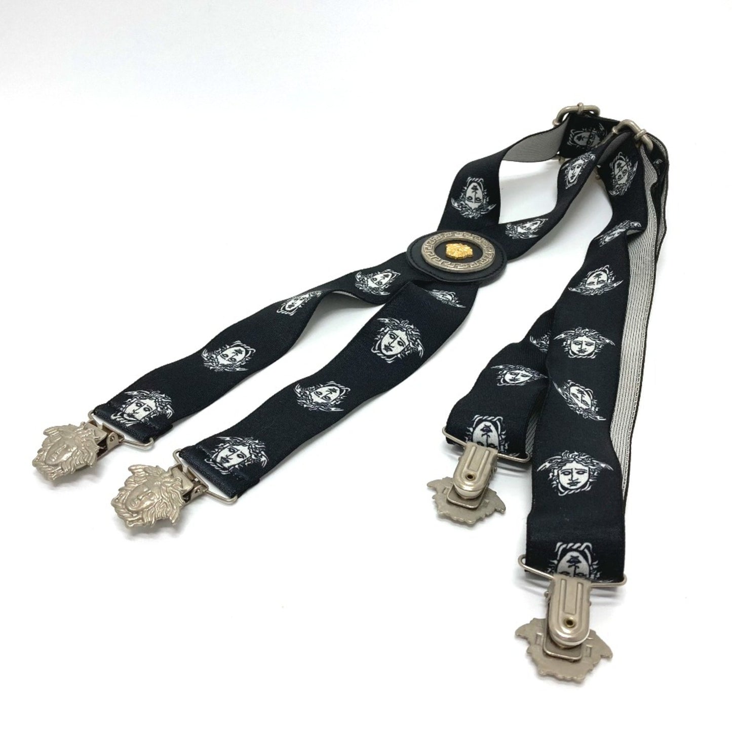 Versace Suspenders Trousers Hanging Fashion Accessories Belt Black
