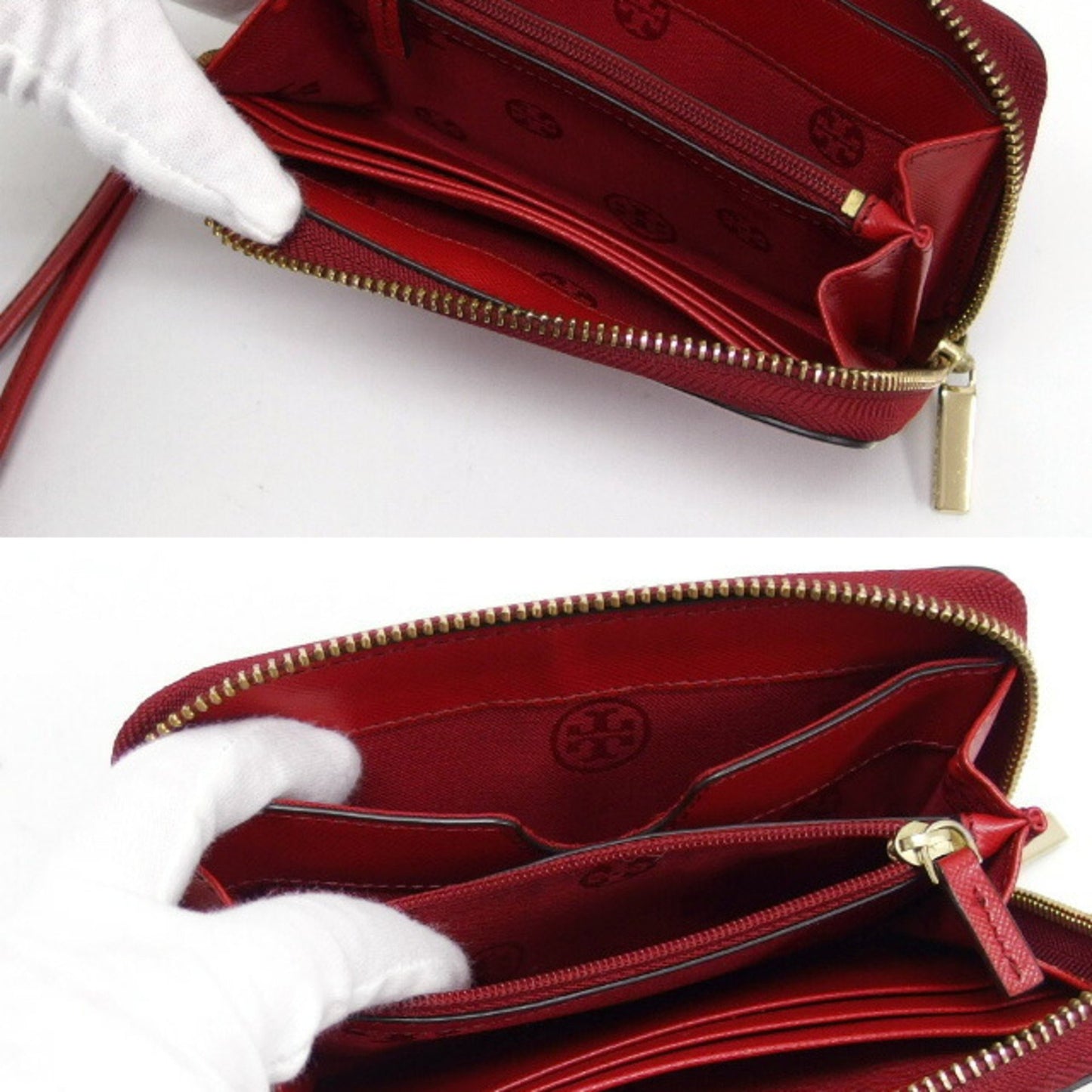 Tory Burch Round Zip Medium Wallet With Wrist Strap