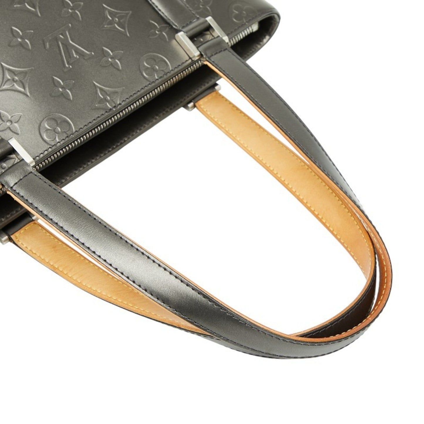 Louis Vuitton Monogram Matte Stockton Shoulder Bag Tote M55112 Noir Black Leather