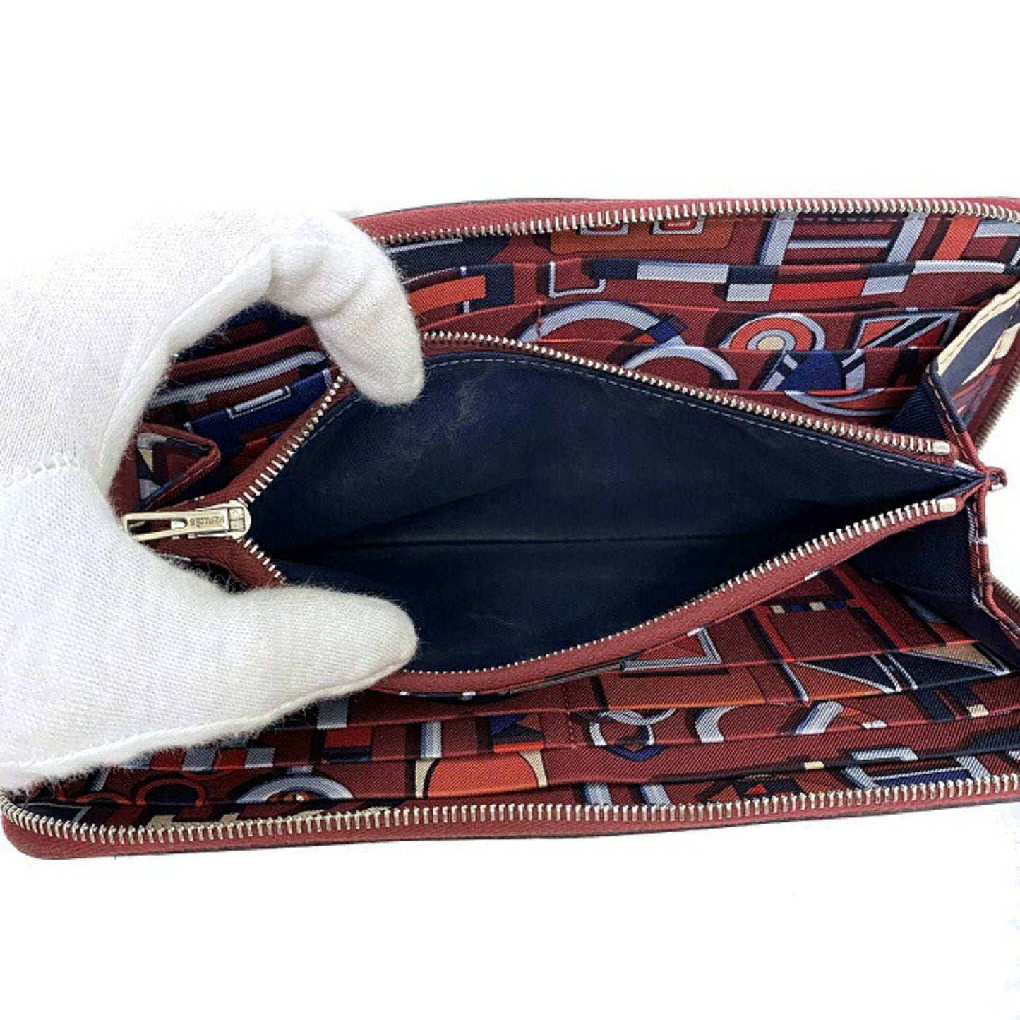 Hermes Long Wallet Azap Bordeaux Rouge Glenat Silk In Leather Epson Hermes Round